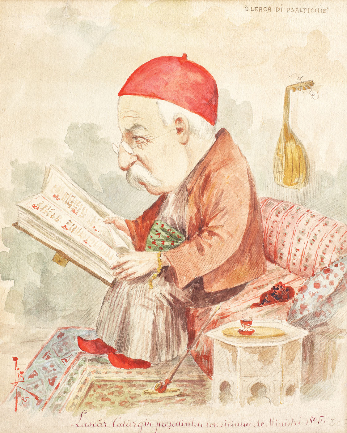 Oleacă de psaltichie (Lascăr Catargiu, preşedintele Consiliului de Miniştri la 1895)