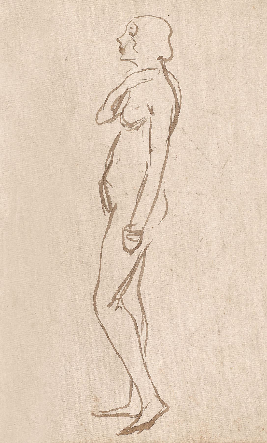 Posing nude