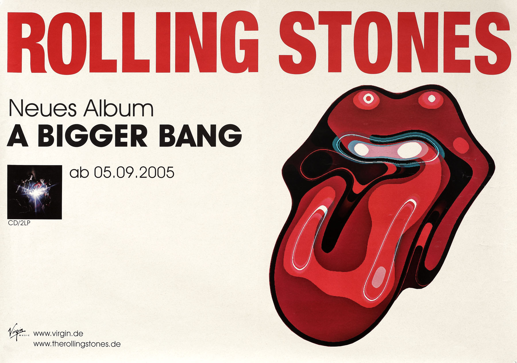 "The Rolling Stones - A Bigger Bang", German album promotion poster