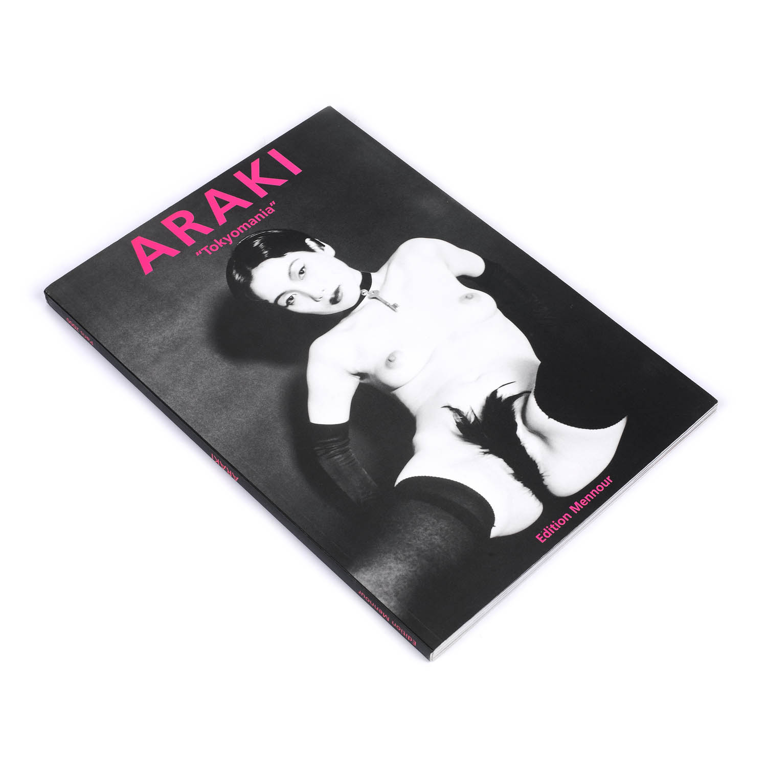Albumul expozi?iei de fotografie Nobuyoshi Araki Tokyomania de la Galeria Kamel Mennour, Paris, 2000, cu autograful artistului