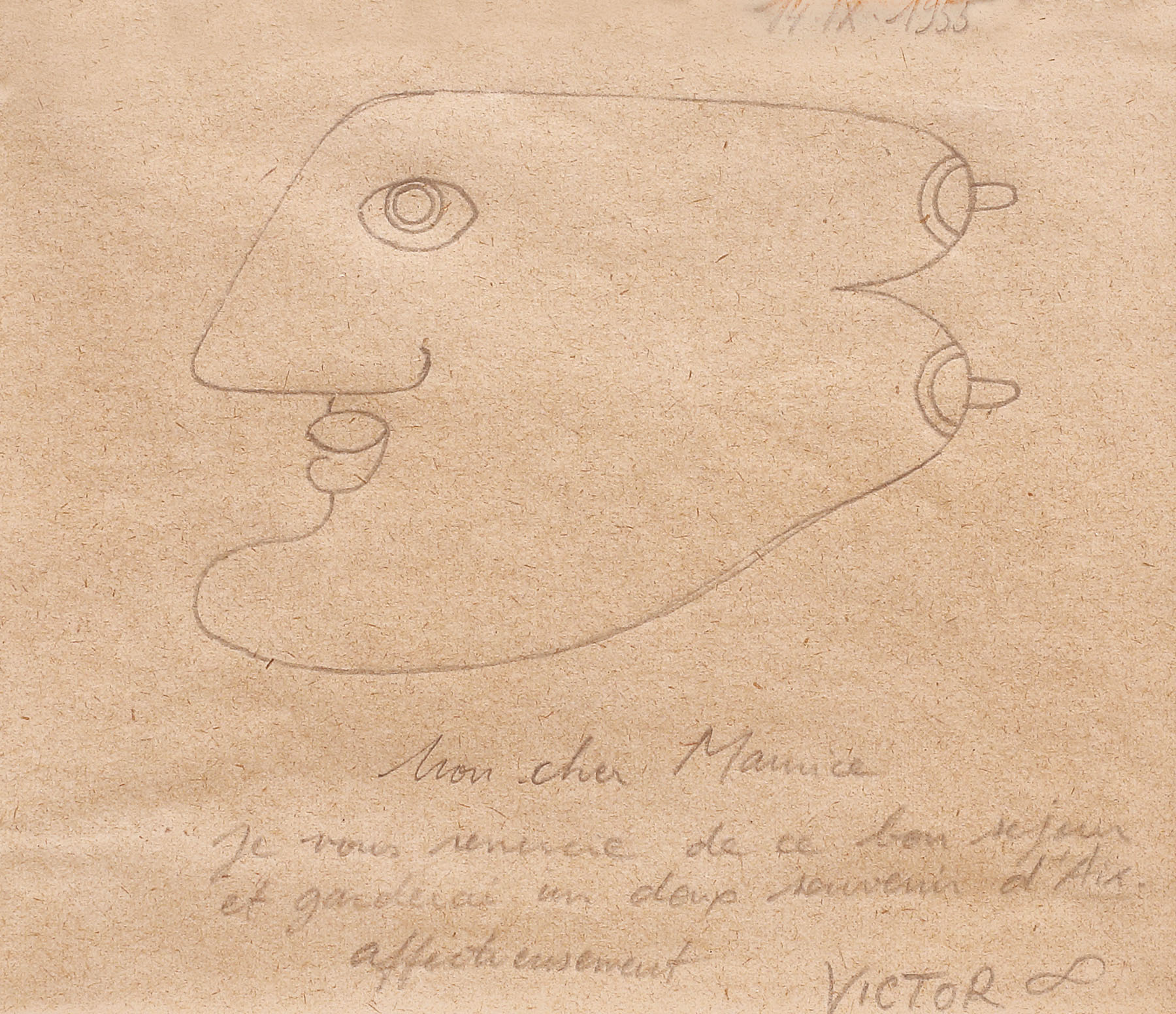 Selfportrait (dedication for Maurice Foinet)