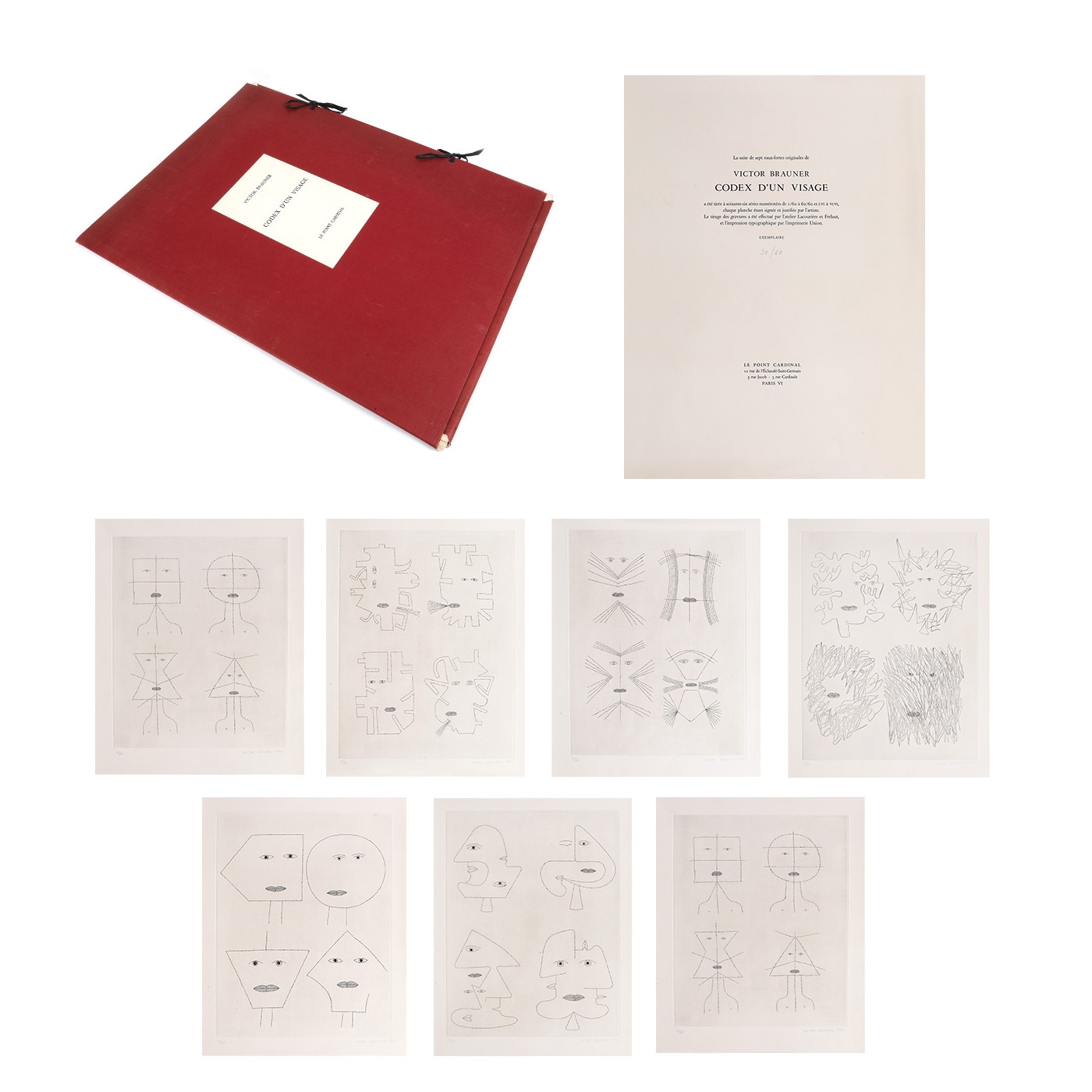 Codex d'un Visage, Le Point Cardinal, 30/60, seven etchings signed in pencil
