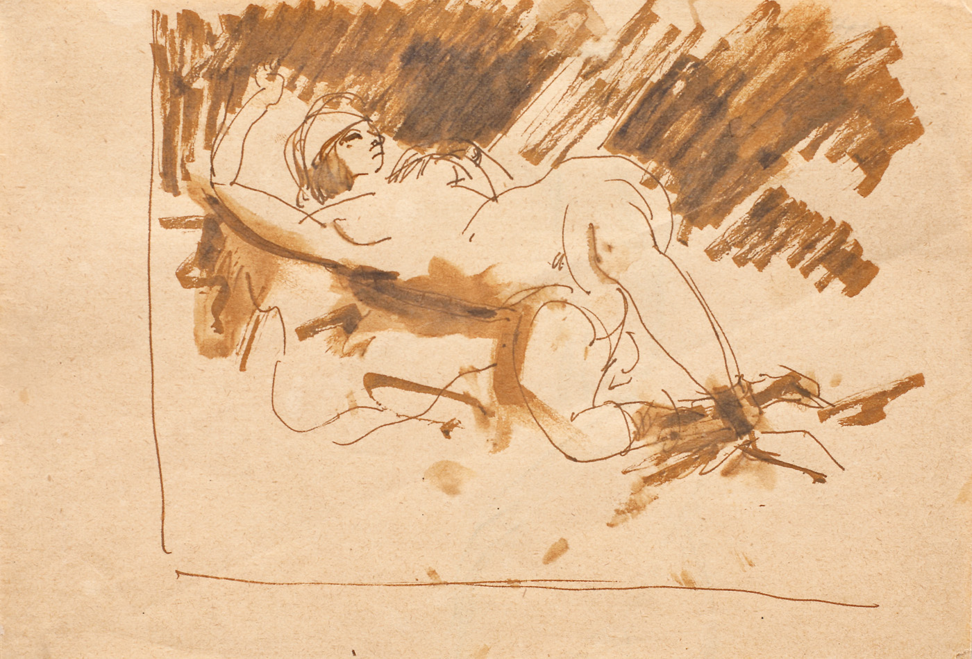 Nude on sofa