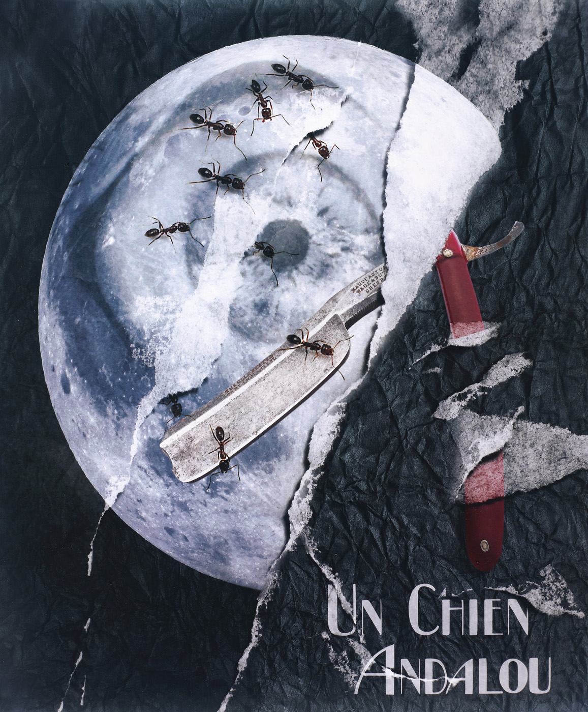 Poster "Un Chien Andalou" - movie by Luis Buñuel and Salvador Dali; with the dedication of turkish director Tan Tolga Demirci, 2016