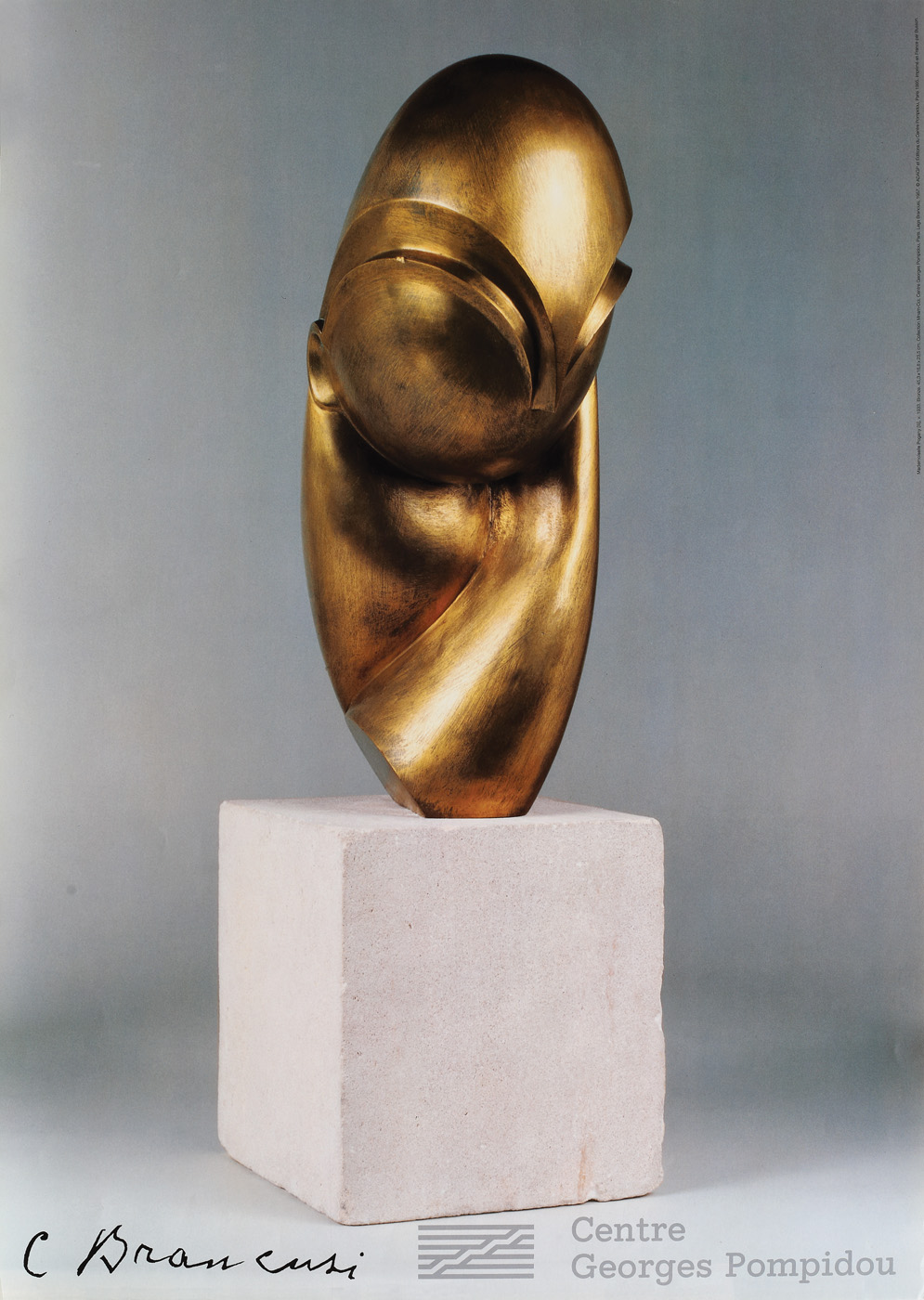 Exhibition Poster - Constantin Brancusi, Centre Georges Pompidou, 1995 