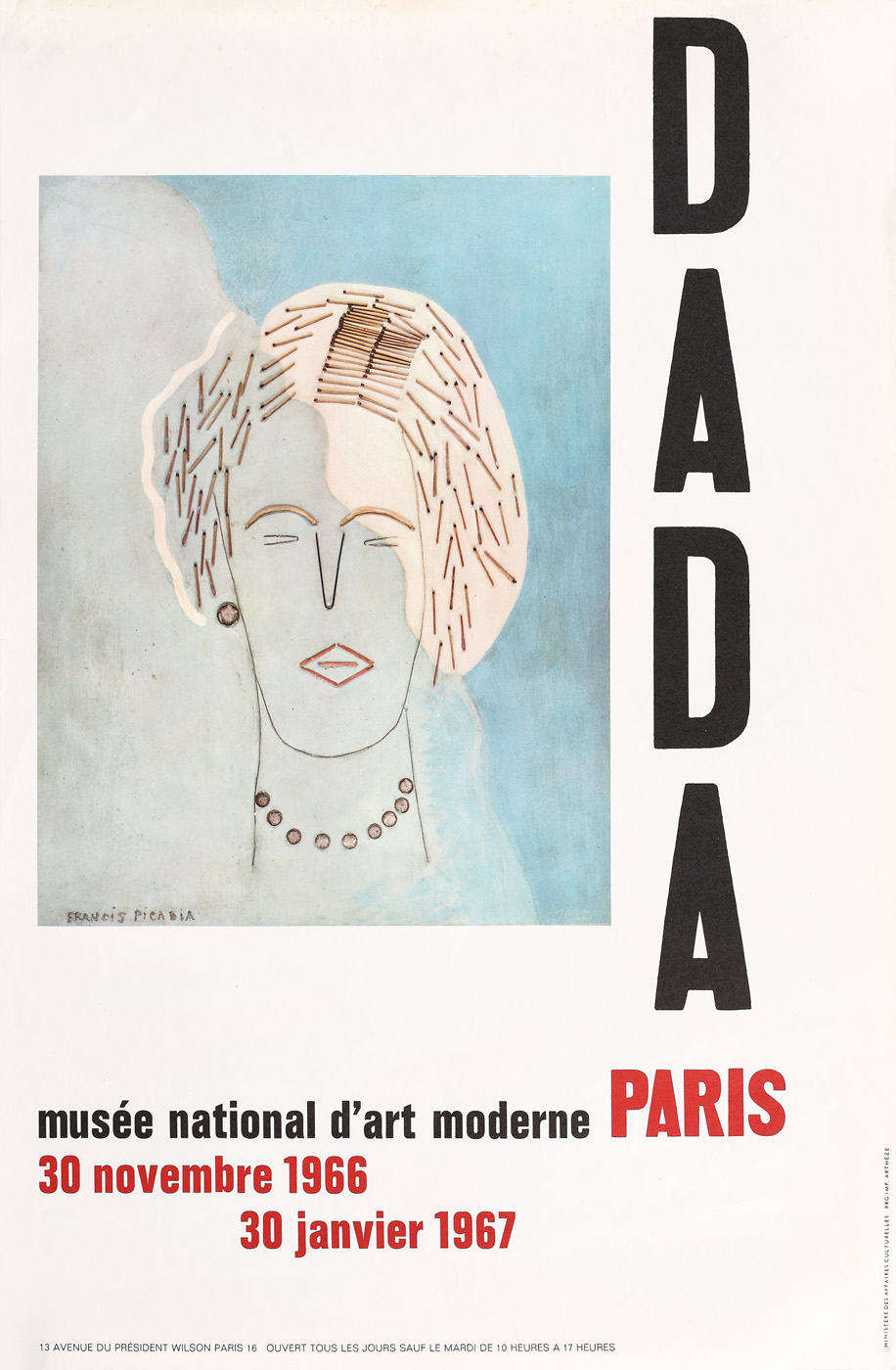 Exhibition Poster DADA, Musée National d'art Moderne, Paris, 1966 - 1967