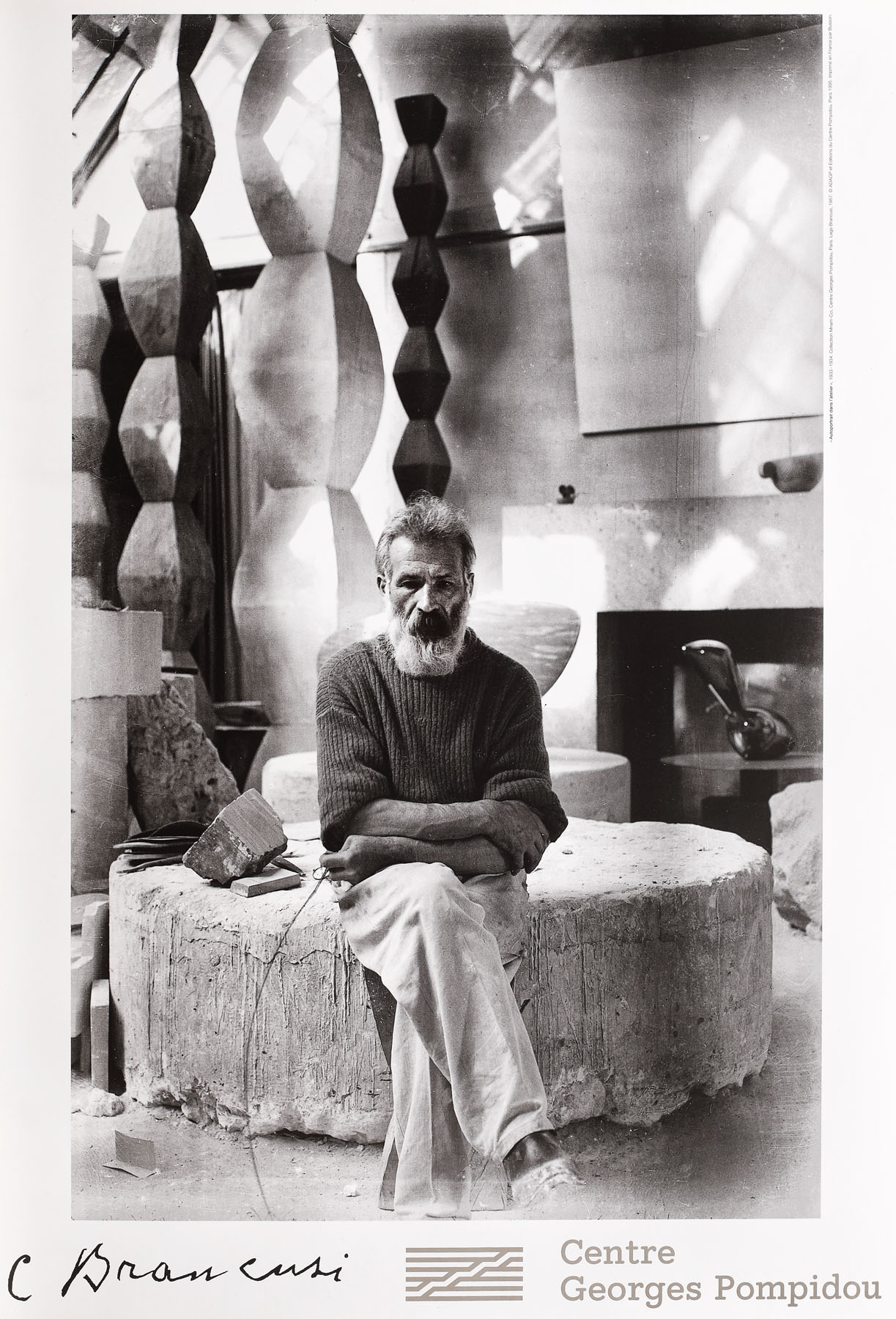 Exhibition Poster - Constantin Brancusi, Centre Georges Pompidou, 1995 
