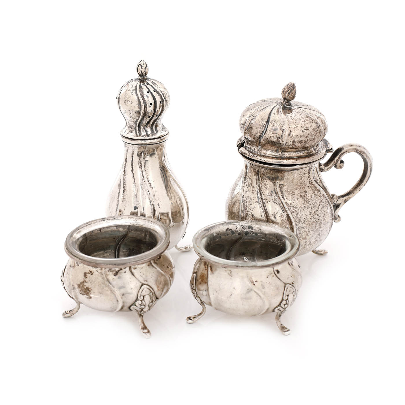 Set de recipiente din argint, pentru condimente, 1925-1928