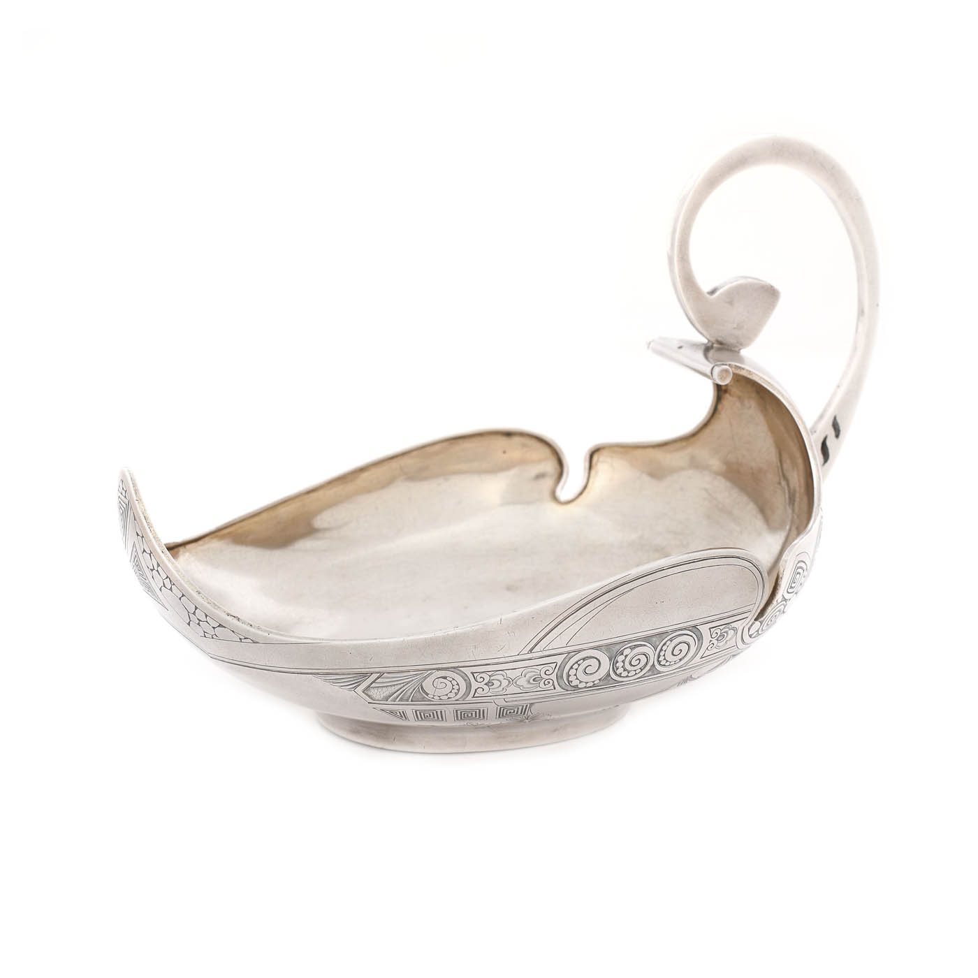 Kovsh Art Nouveau, din argint, 1910, piesă rară, de colecție