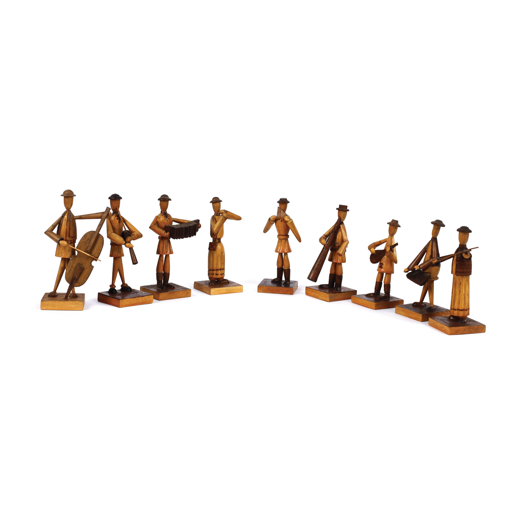 Musicians - Art Deco, wood figurines, probablu made for an international exhibitionca. 1930-1950