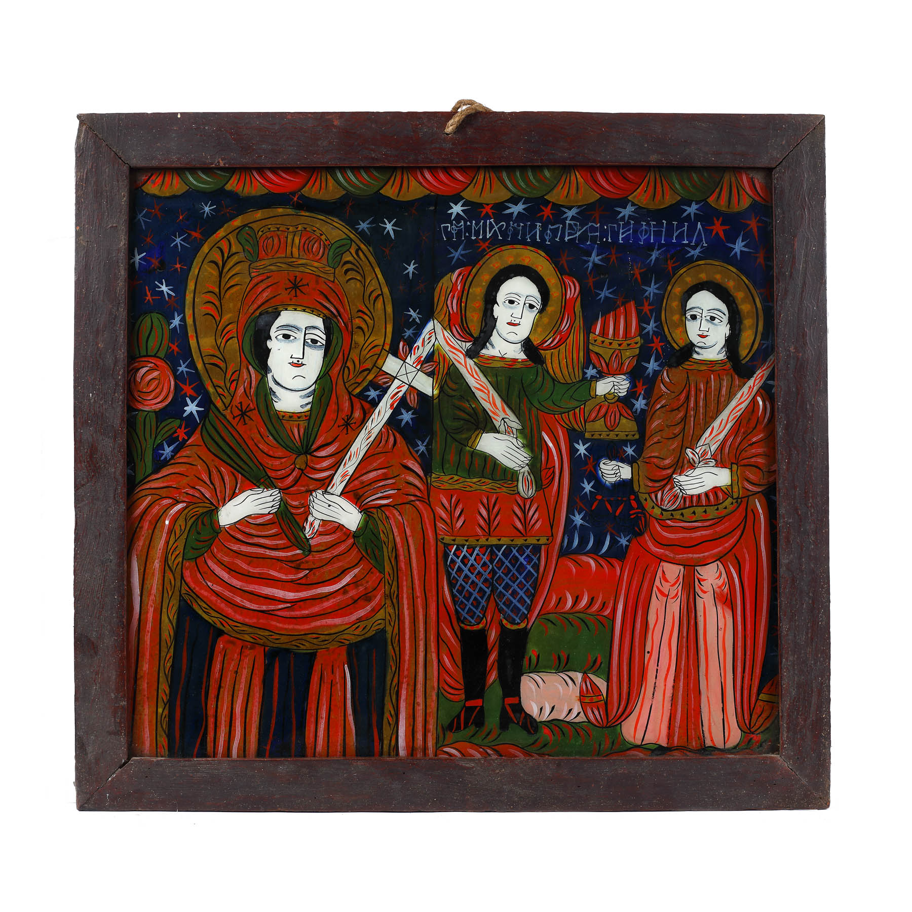 "Saint Parascheva and The Archangels Michael and Gabriel", attributed to painter Petru Tama?-The Son