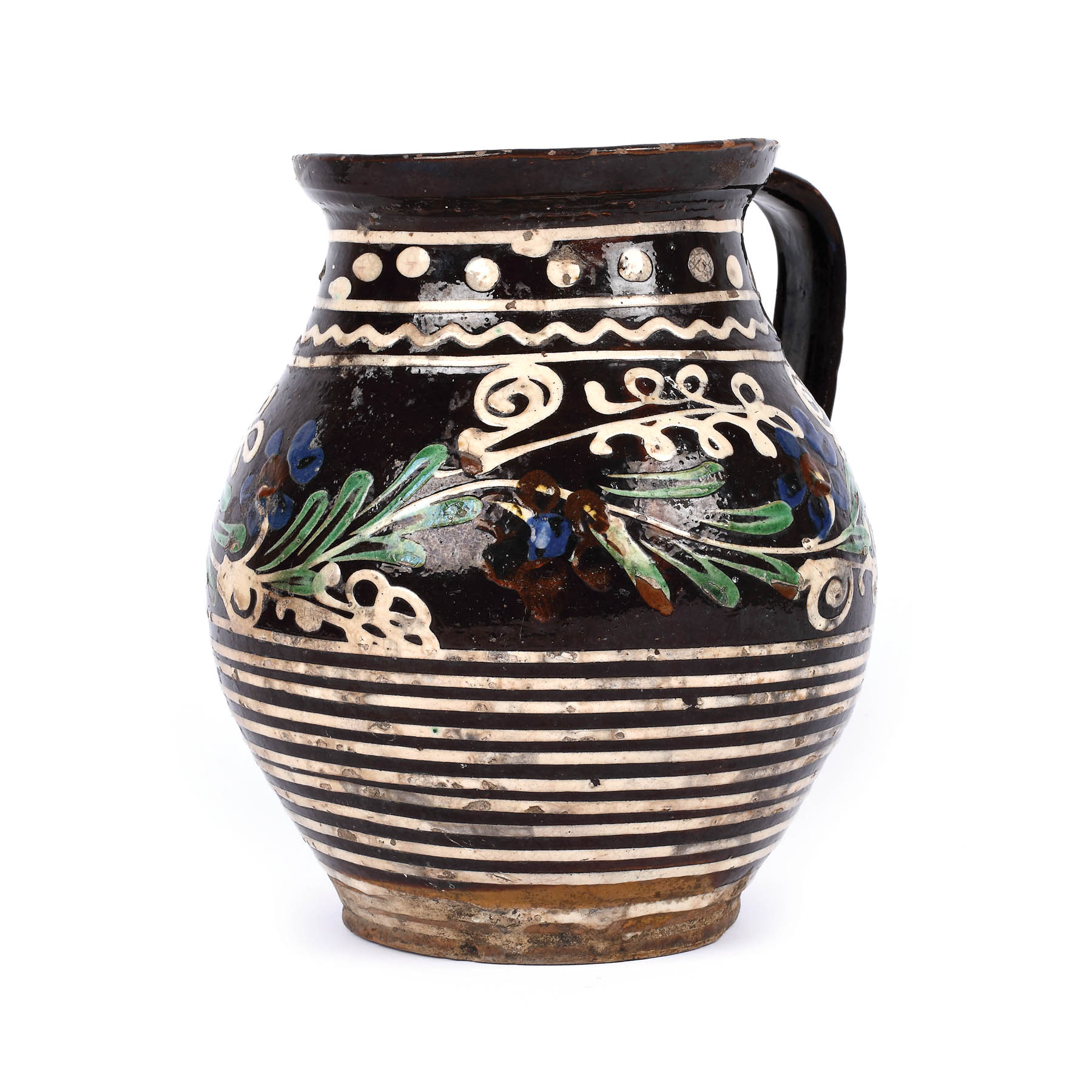 Wine Jug, decorated with floral motifs, Turda county, Romania