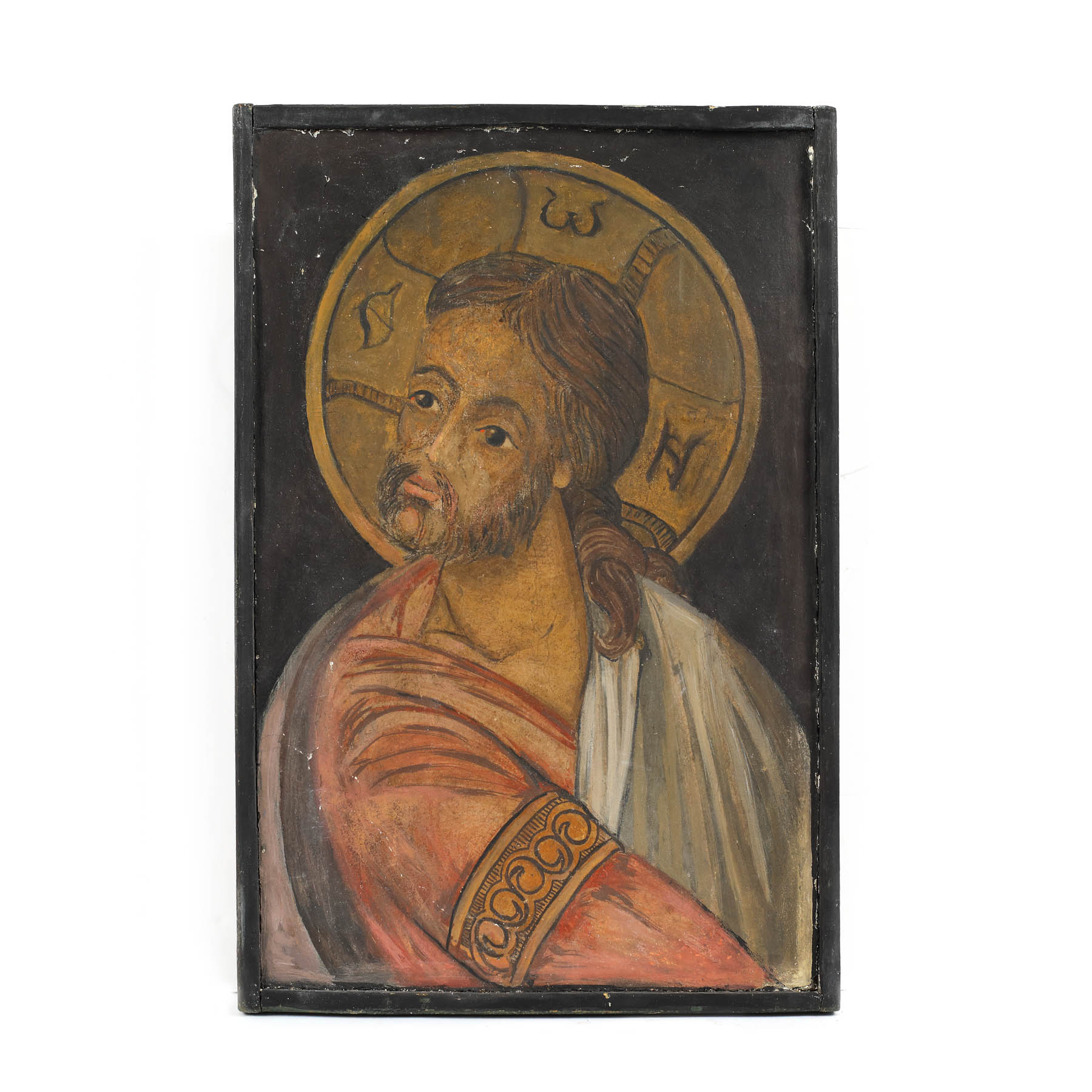 Frescă cu scena ”Iisus Hristos”, școală românească, sec. XX, provine din colecția istoricului de artă Ion D. Ștefănescu