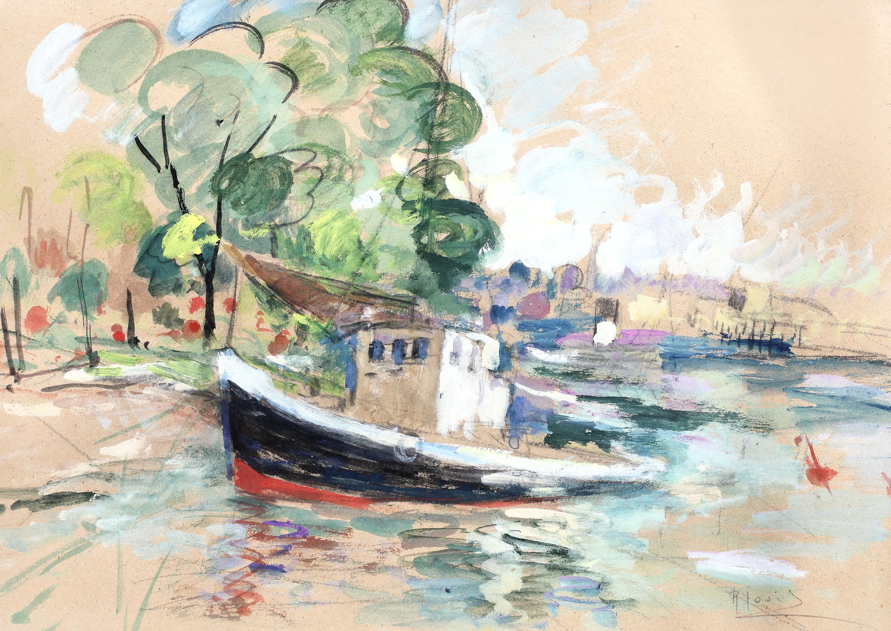 Fishing boat at Tulcea