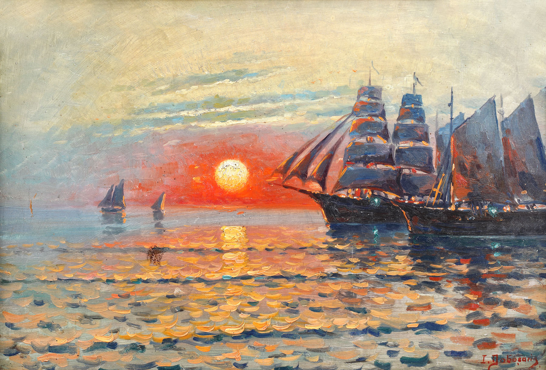 Ships at sea