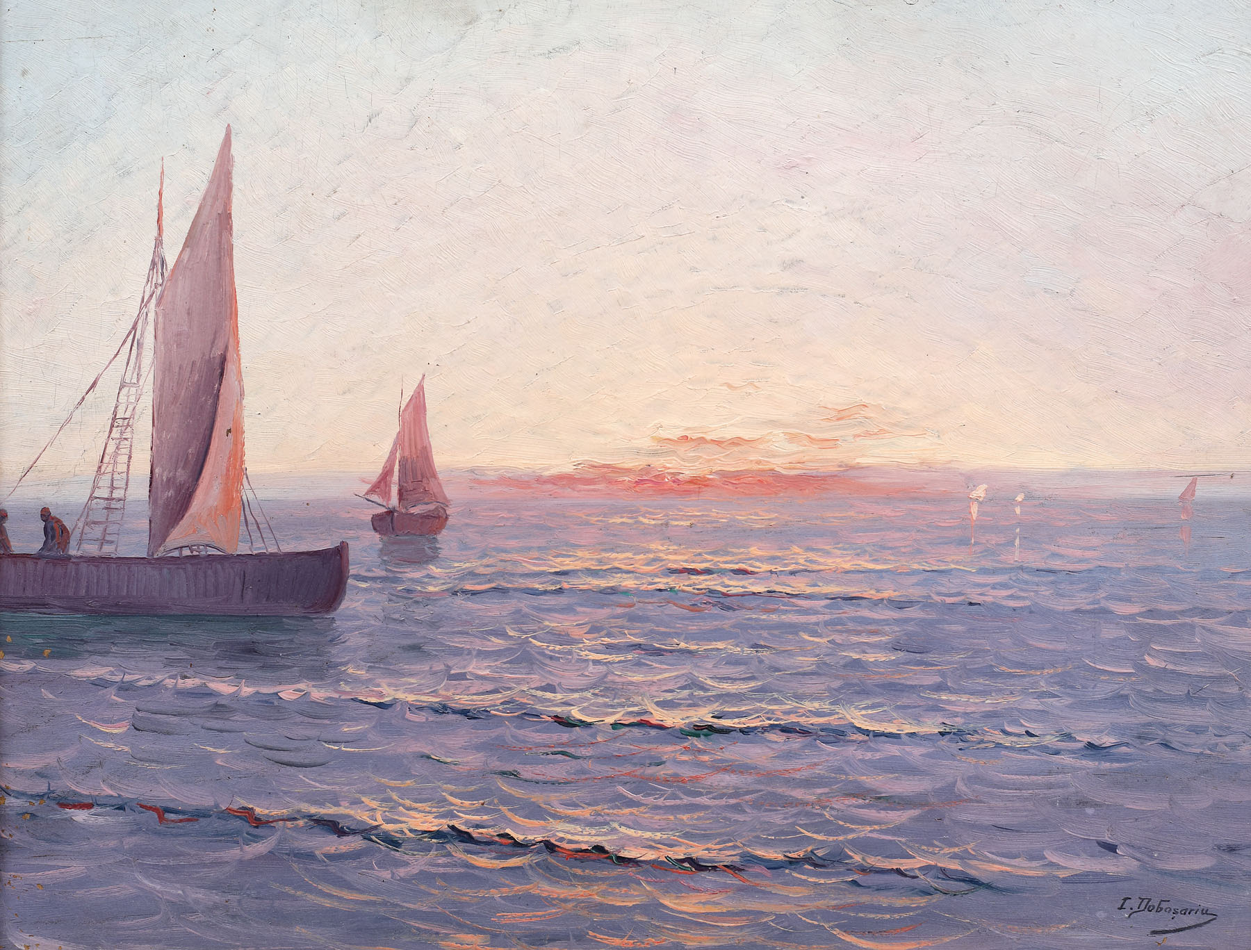 Sunset at sea