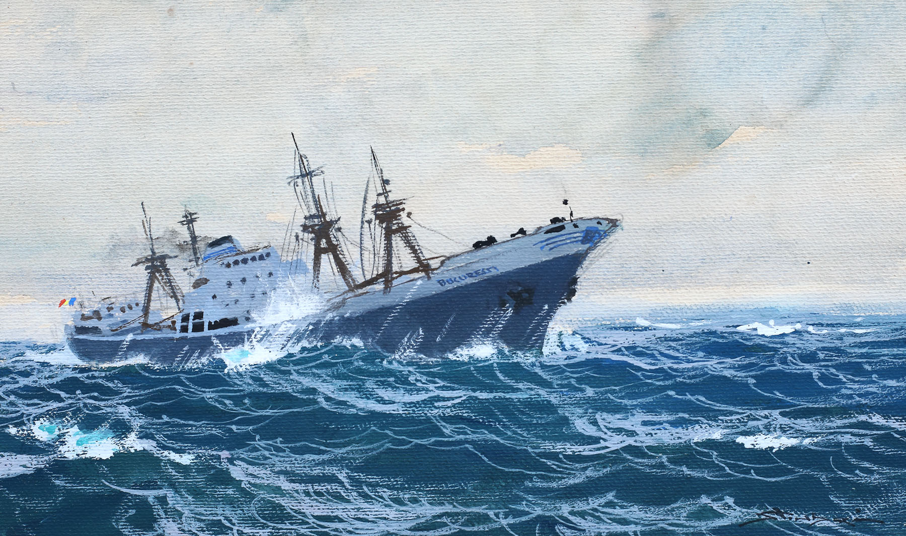 Ship at sea