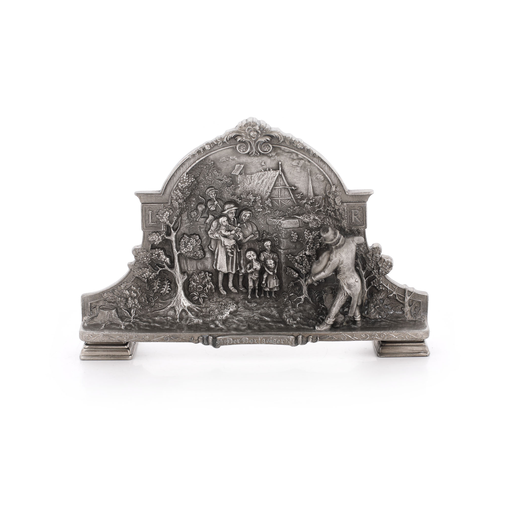 ”Violinistul satului” - basorelief WMF, realizat de Ludwig Richter, începutul sec. XX, piesă de colecție