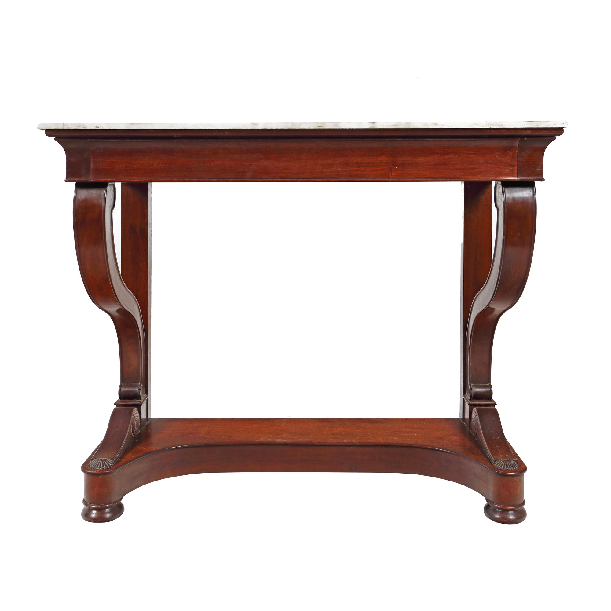 Consolă în stil Biedermeier, cu blat din marmură, cca. 1850