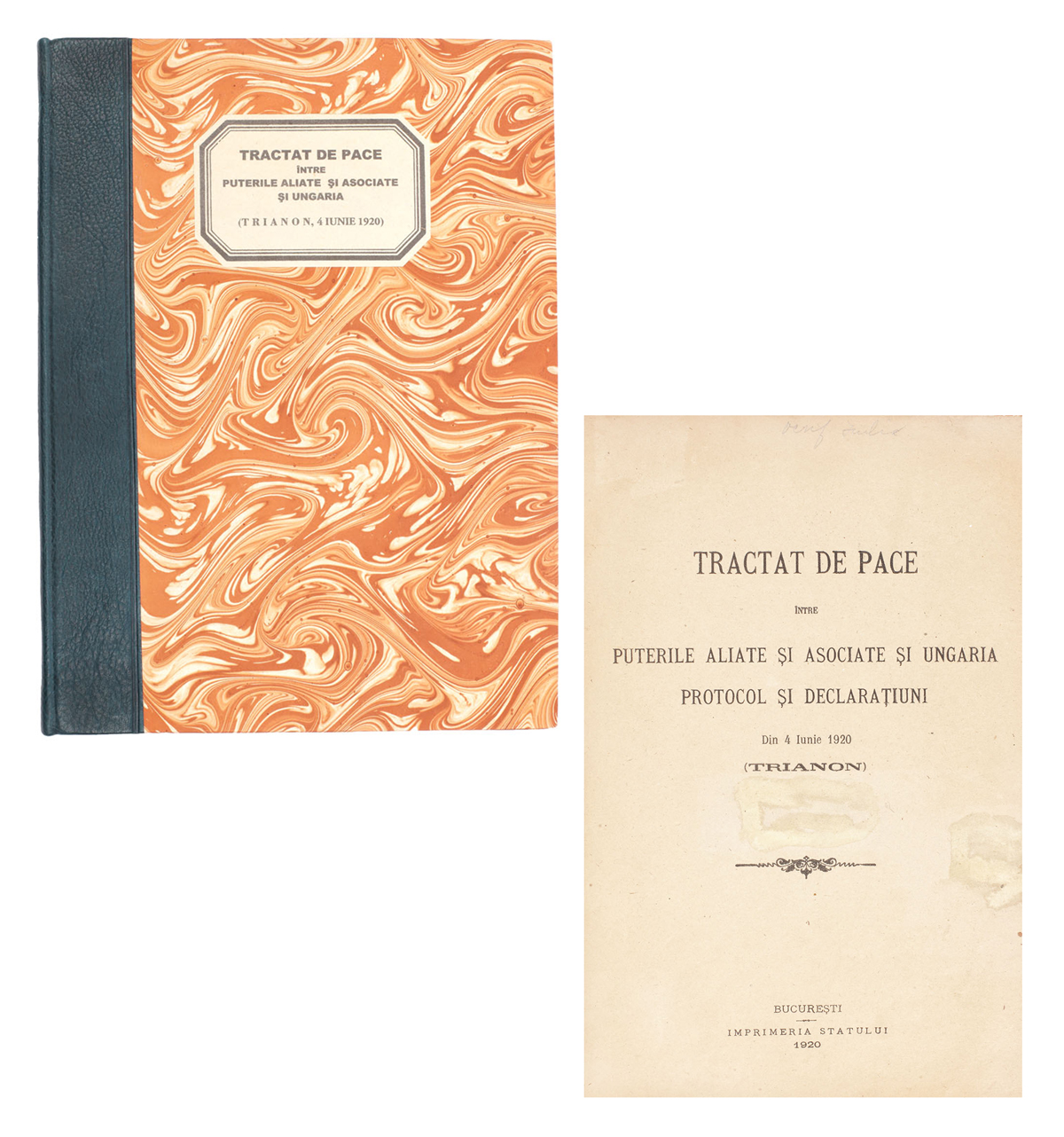 "Tratat de pace între Puterile Aliate și Asociate și Ungaria", Trianon, 4 iunie, 1920