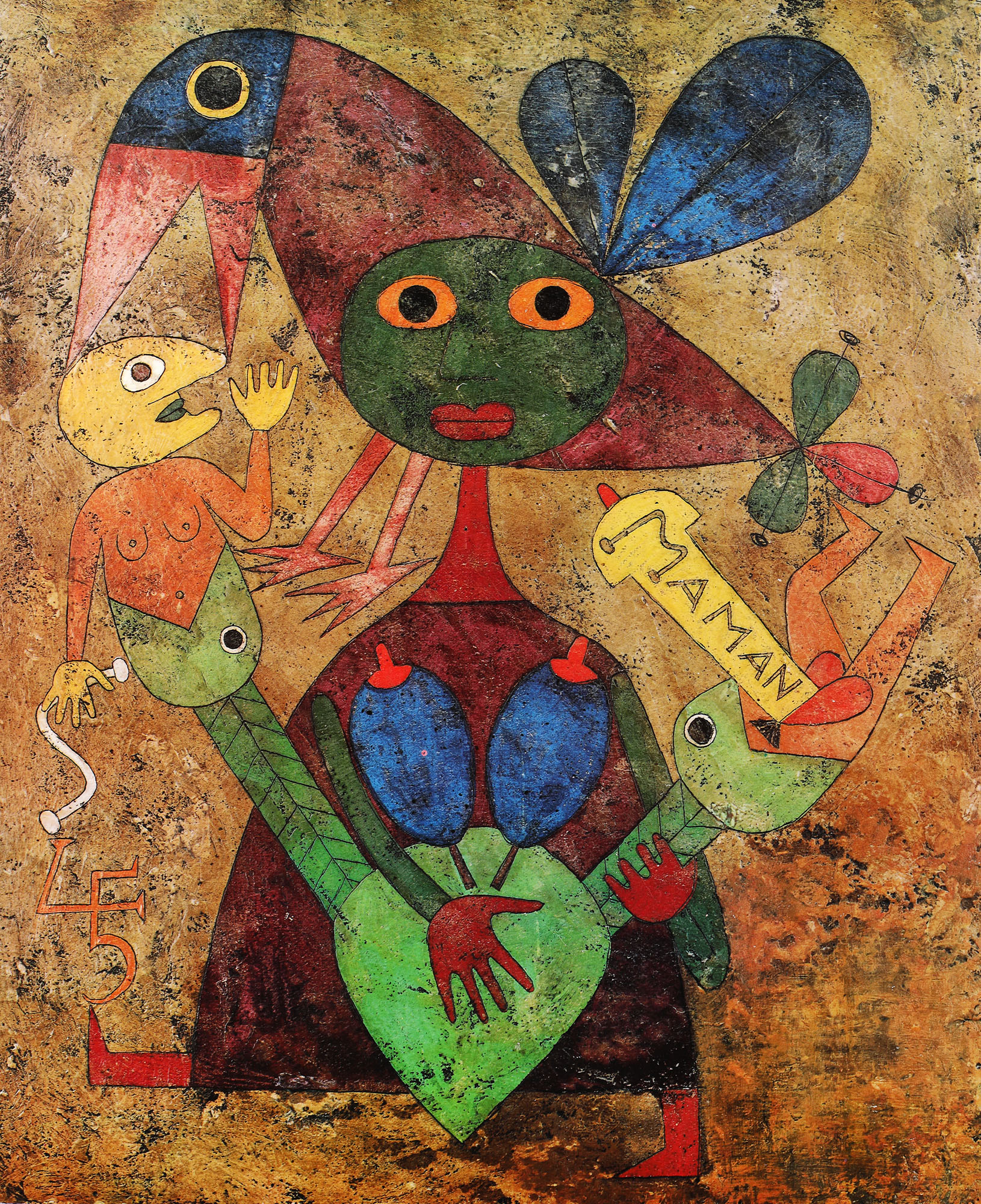 Afiș de promovare, ilustrând lucrarea "Televentre" de Victor Brauner