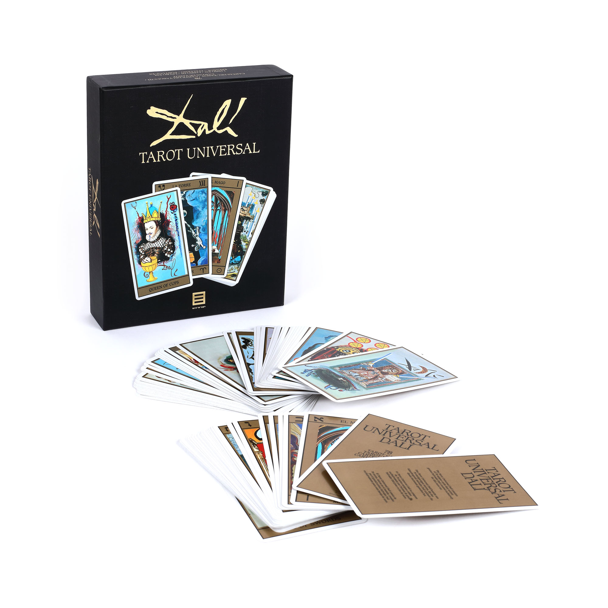 Tarot card set, Tarot Universal, contains 78 Arcana illustrated by Salvador Dali, the second half of the 20th century