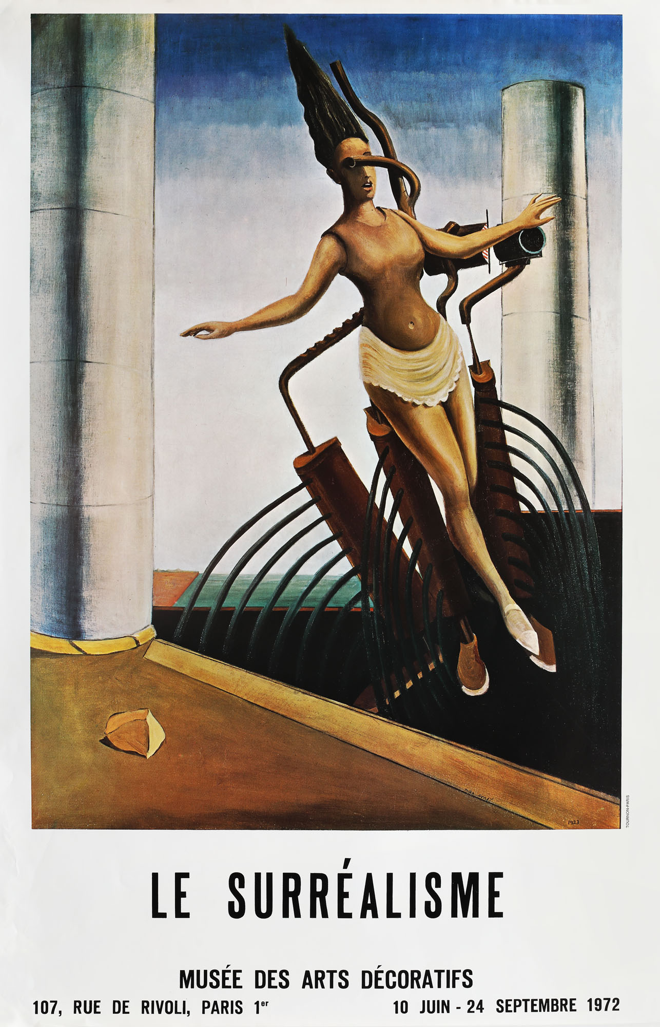 The poster of "Le Surréalisme" exhibition from the Museum of Decorative Art, Paris, 1972