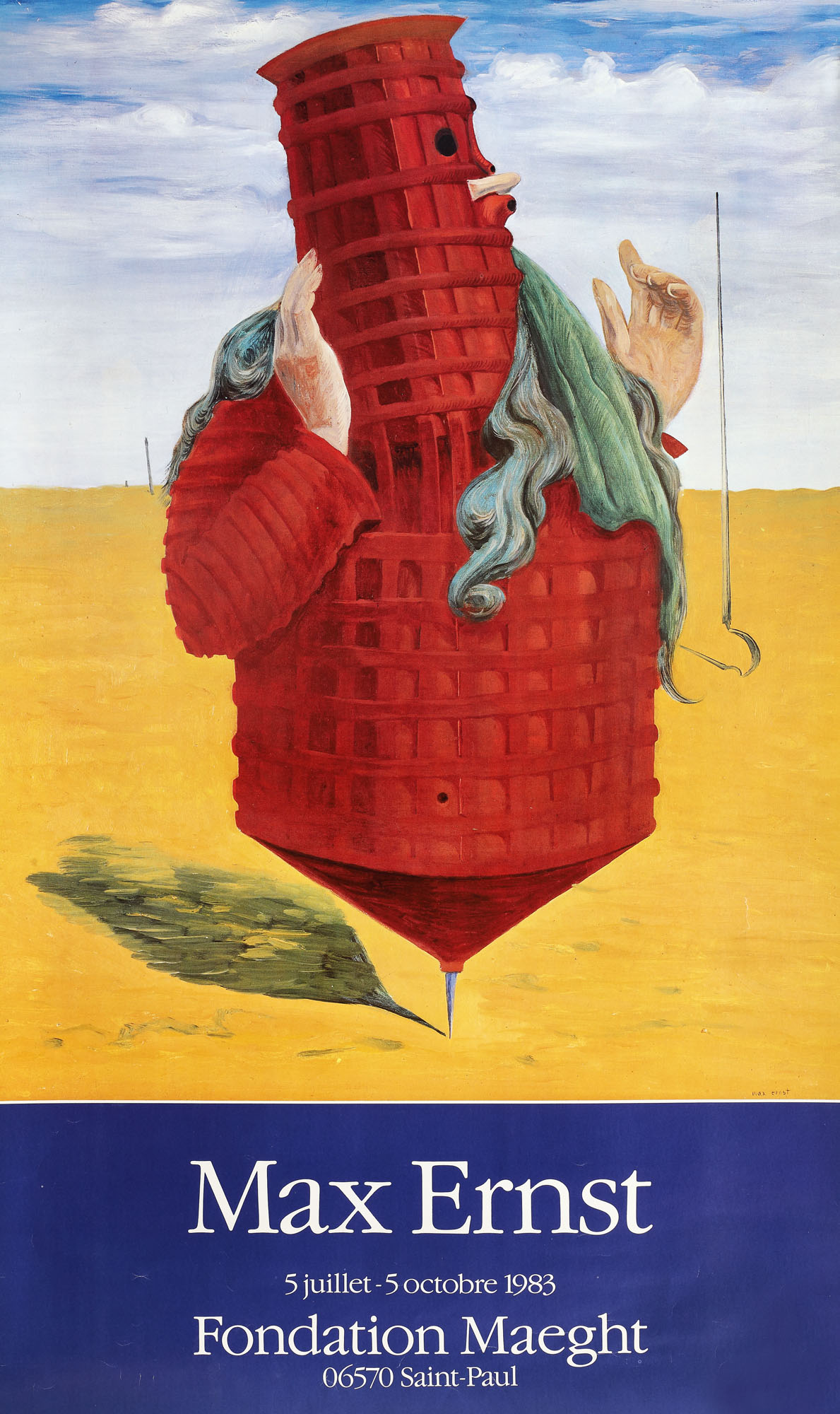 Afiș al unei expoziții Max Ernst, de la Fondation Maeght, Saint Paul de Vence, Franța, 1983