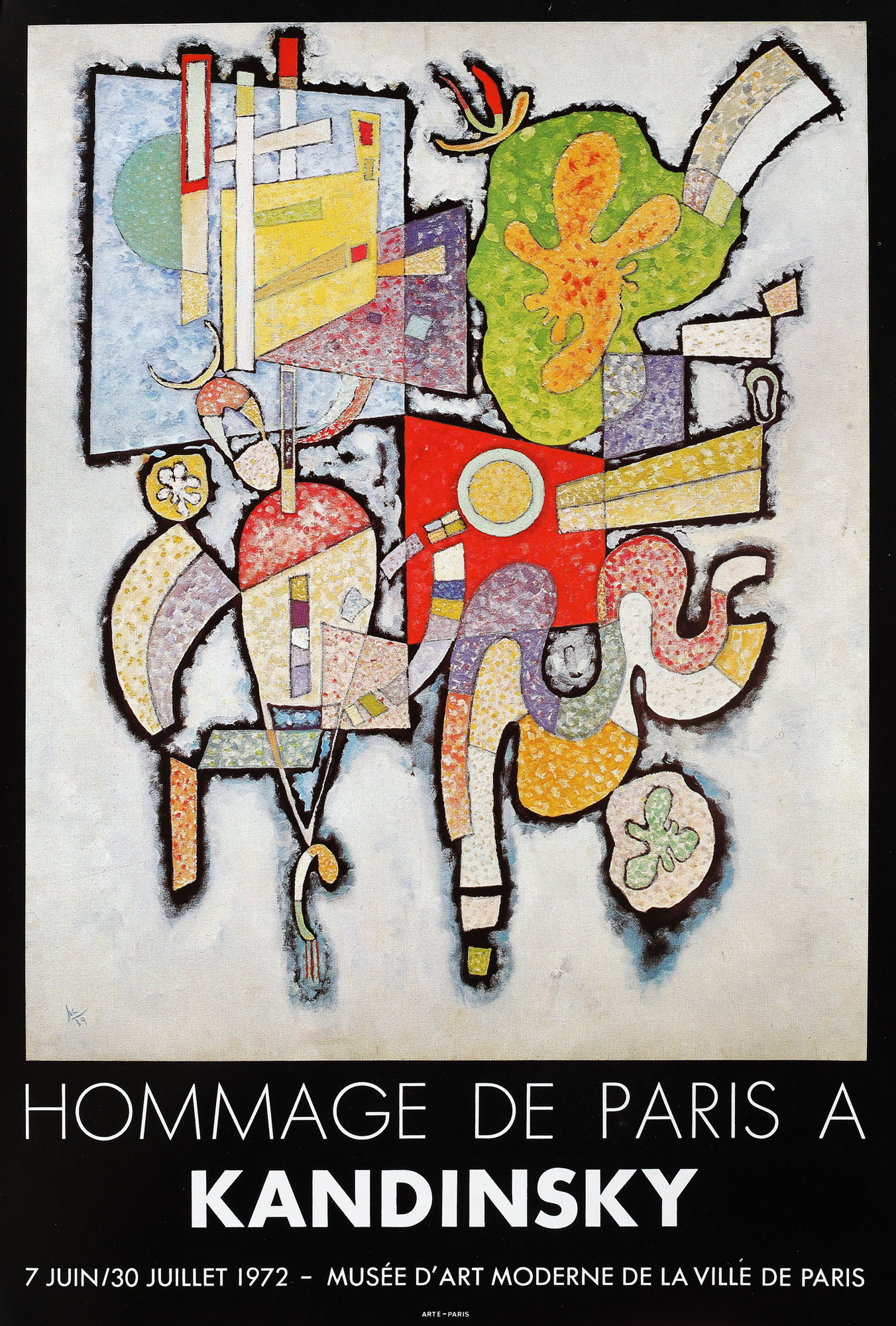 Poster of the exhibition Kandinsky: Hommage de Paris", Museum of Modern Art, Paris, 1972