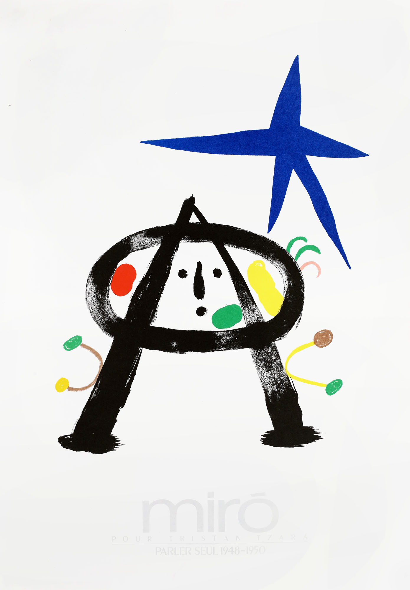 Afiș omagial "Pour Tristan Tzara" de Joan Miró, cca. 1948-1950