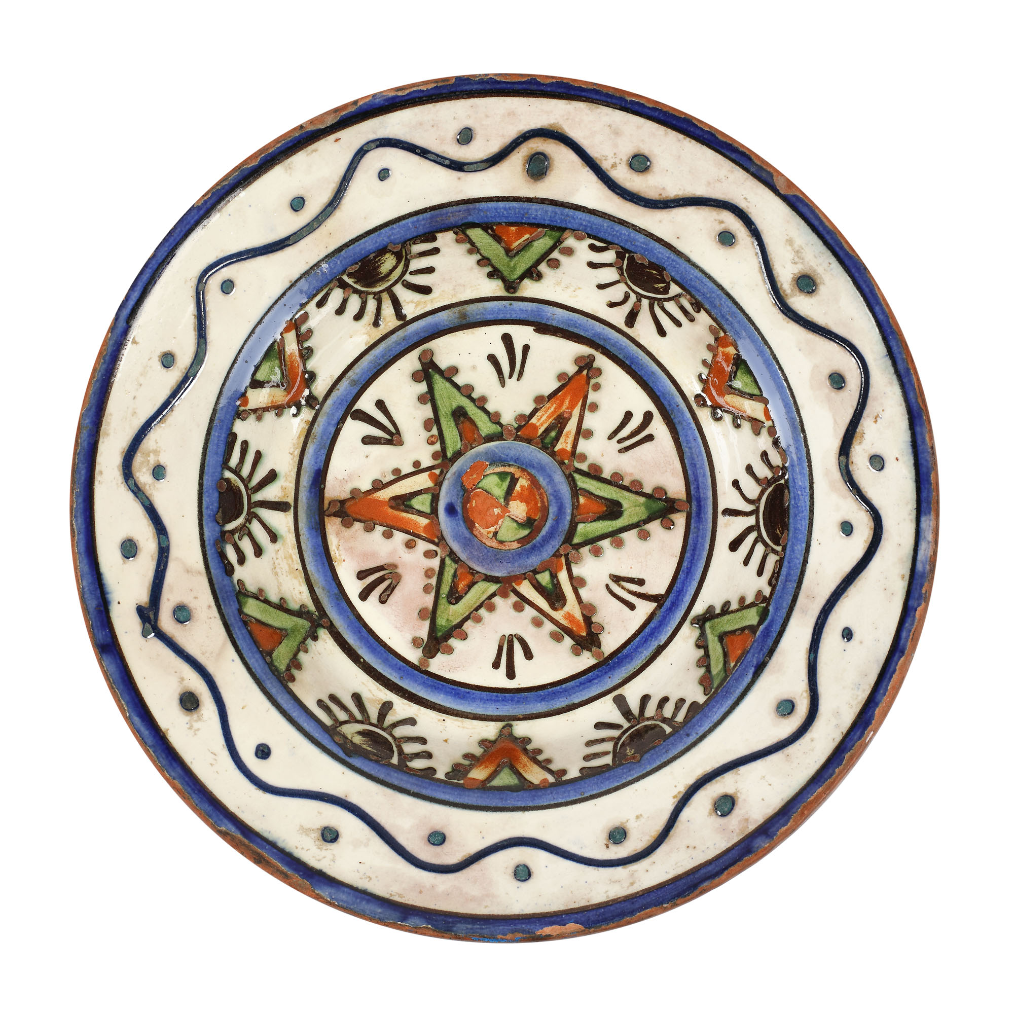 Farfurie - valorificare etnofolclorică a ceramicii Horezu, cca. 1950