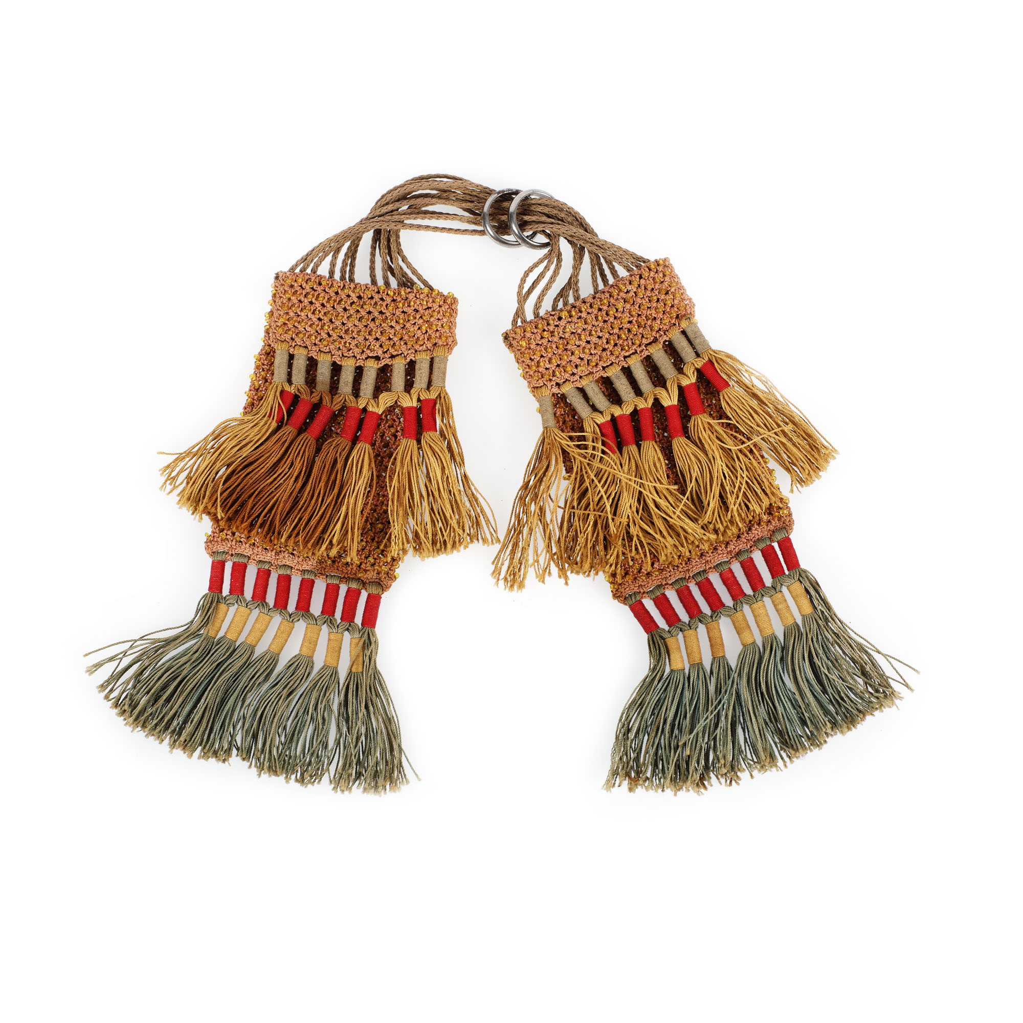 Money bag, sewn with gold thread, rarity from Ada-Kaleh island, covered in 1970 by the waters of the accumulation lake of the Iron Gates I hydropower plant, 19th century