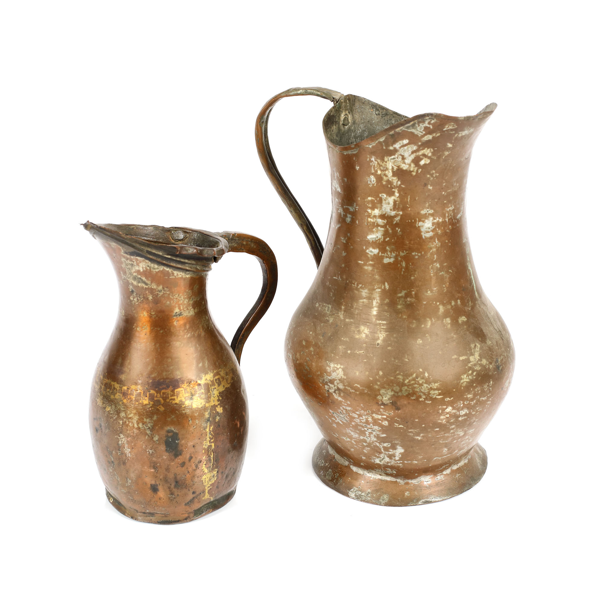 Pair of Macedonian copper cups for water, late 19th century