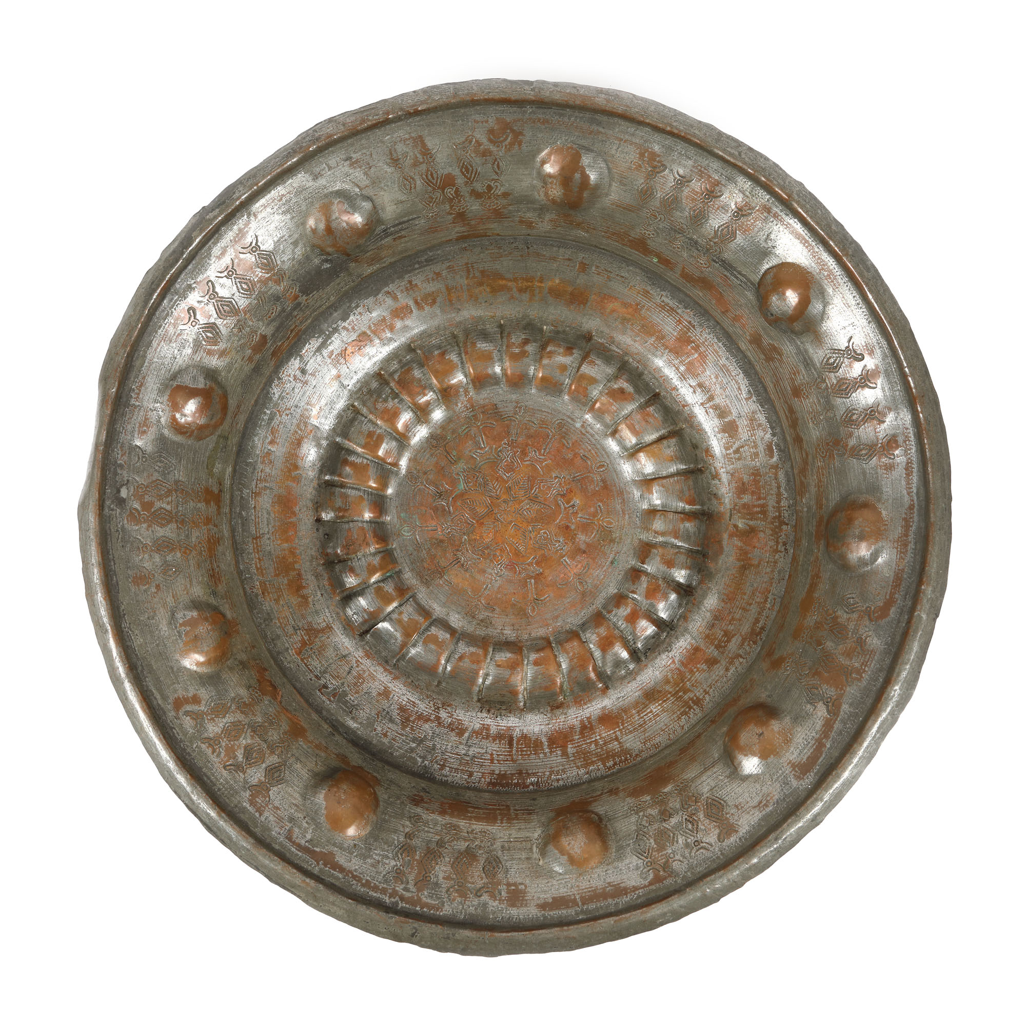 Dobrogean silver-plated copper vessel, late 18th century - early 19th century