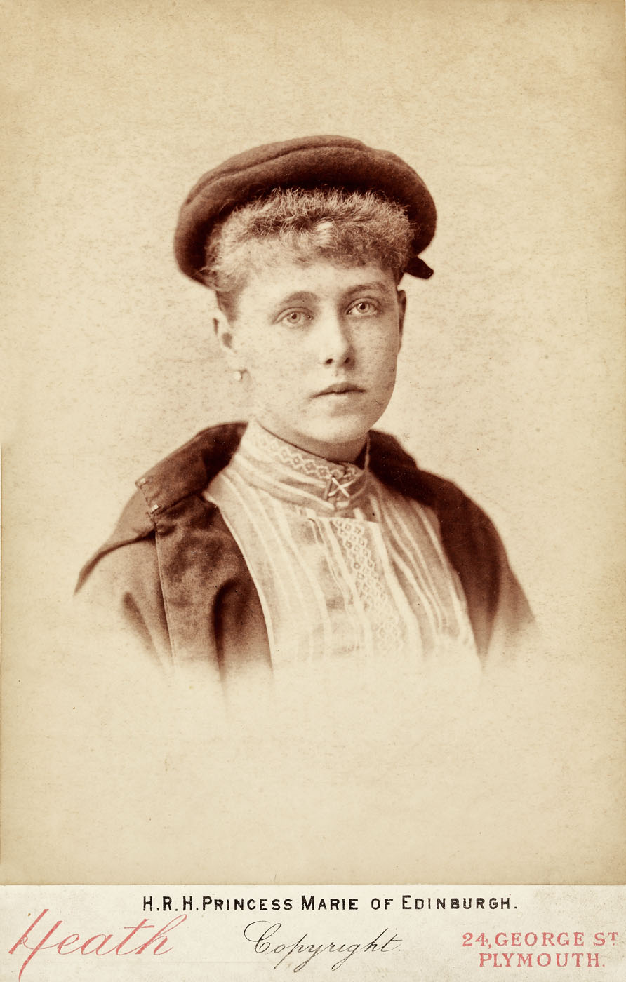 Collectible photograph illustrating Princess Marie of Edinburgh (future princess of Romania), photographer Heath, Plymouth, England   