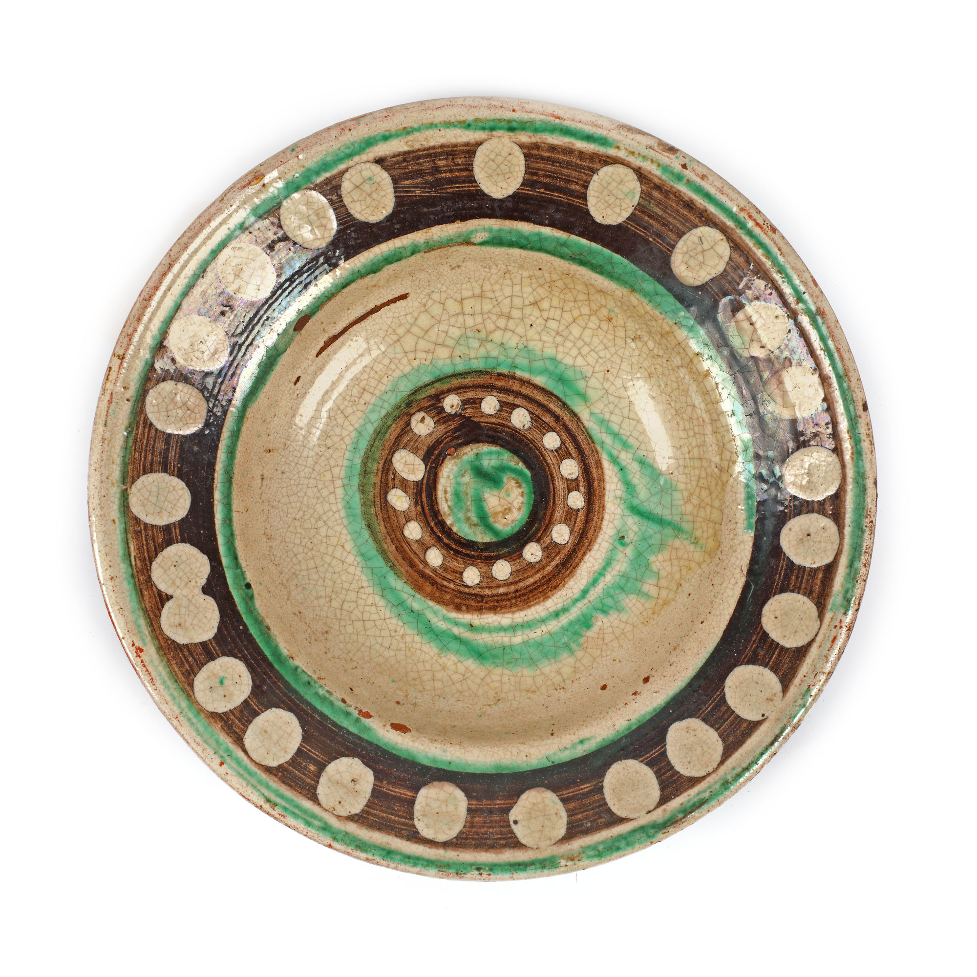 Farfurie decorată cu motive geometrice, Vama-Oaș, Maramureș, 1880-1900