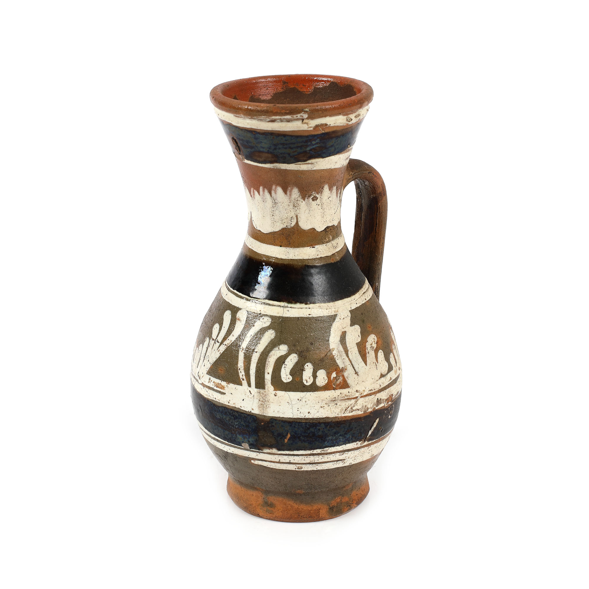Large wine cup decorated with stylised geometric motifs, Leheceni, Bihor, late 19th century 