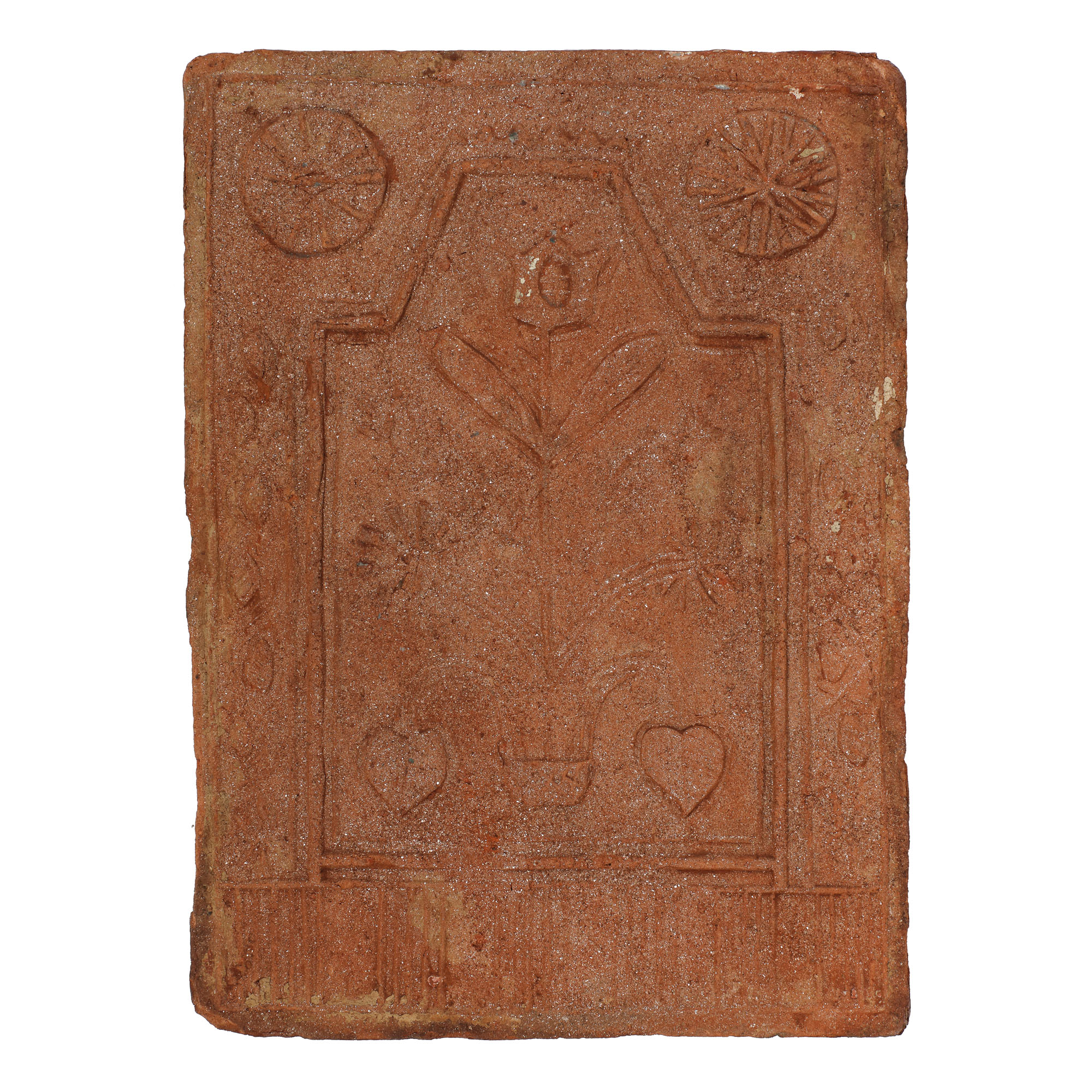 Cahlă (placă decorativă) nesmălțuită, Brașov, sfârșitul sec. XVIII-începutul sec. XIX