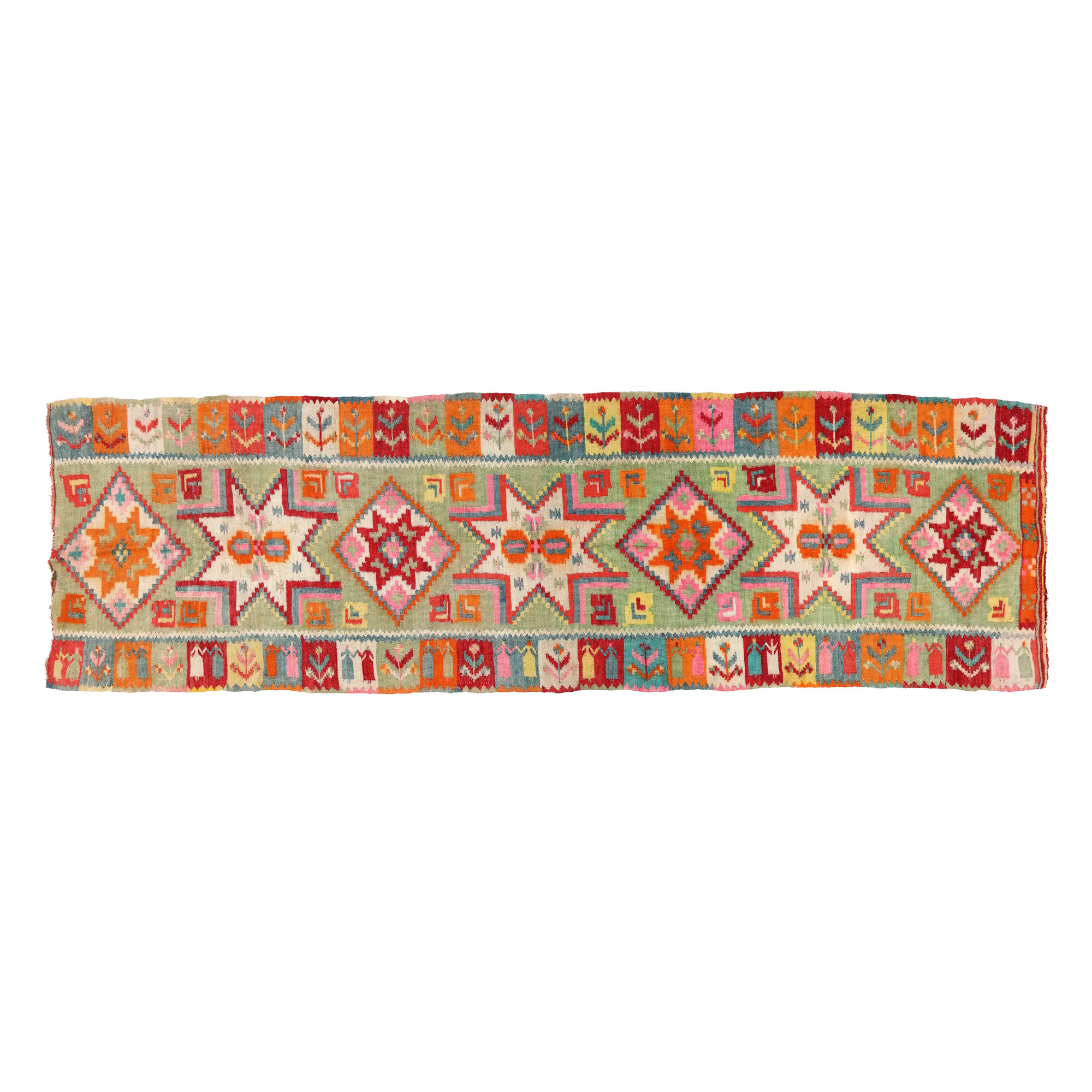 Wool rug decorated with the round-dance motif, Maramures, early 20th century