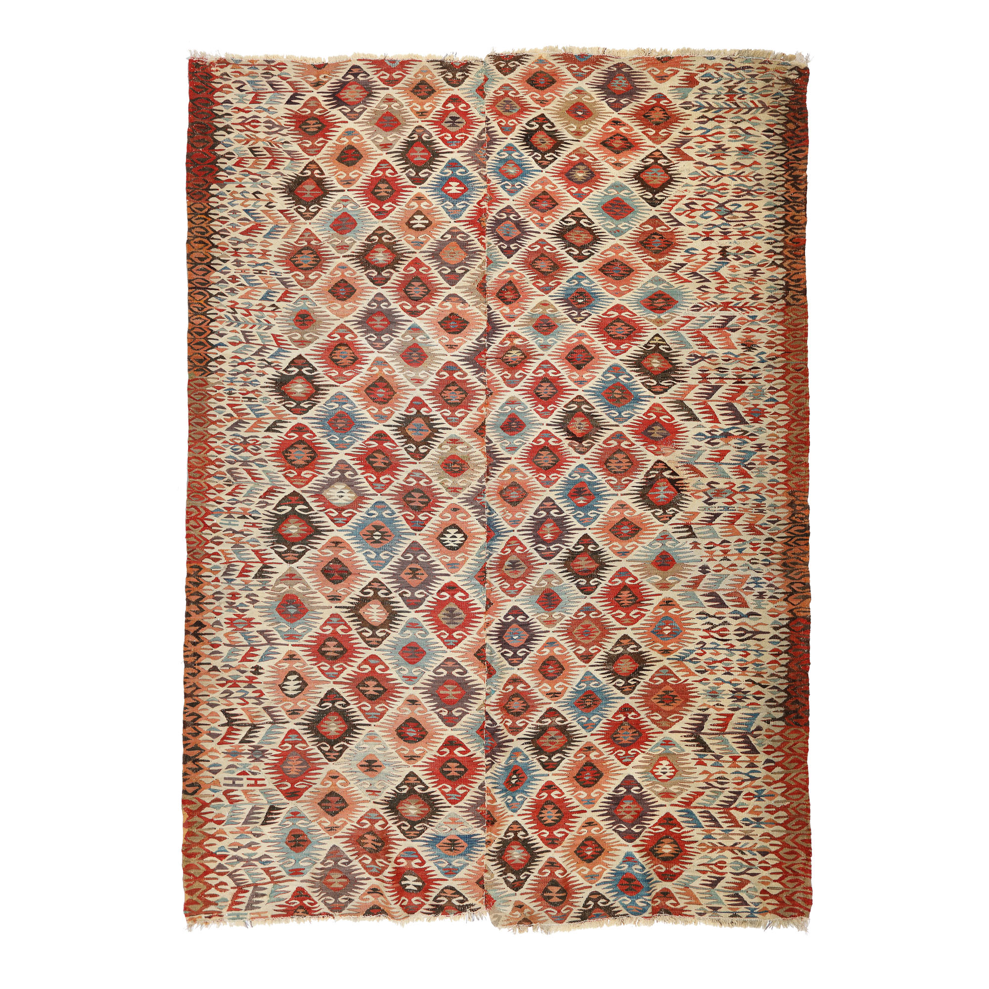 Oltenian wool rug, monastery production, late 19th century