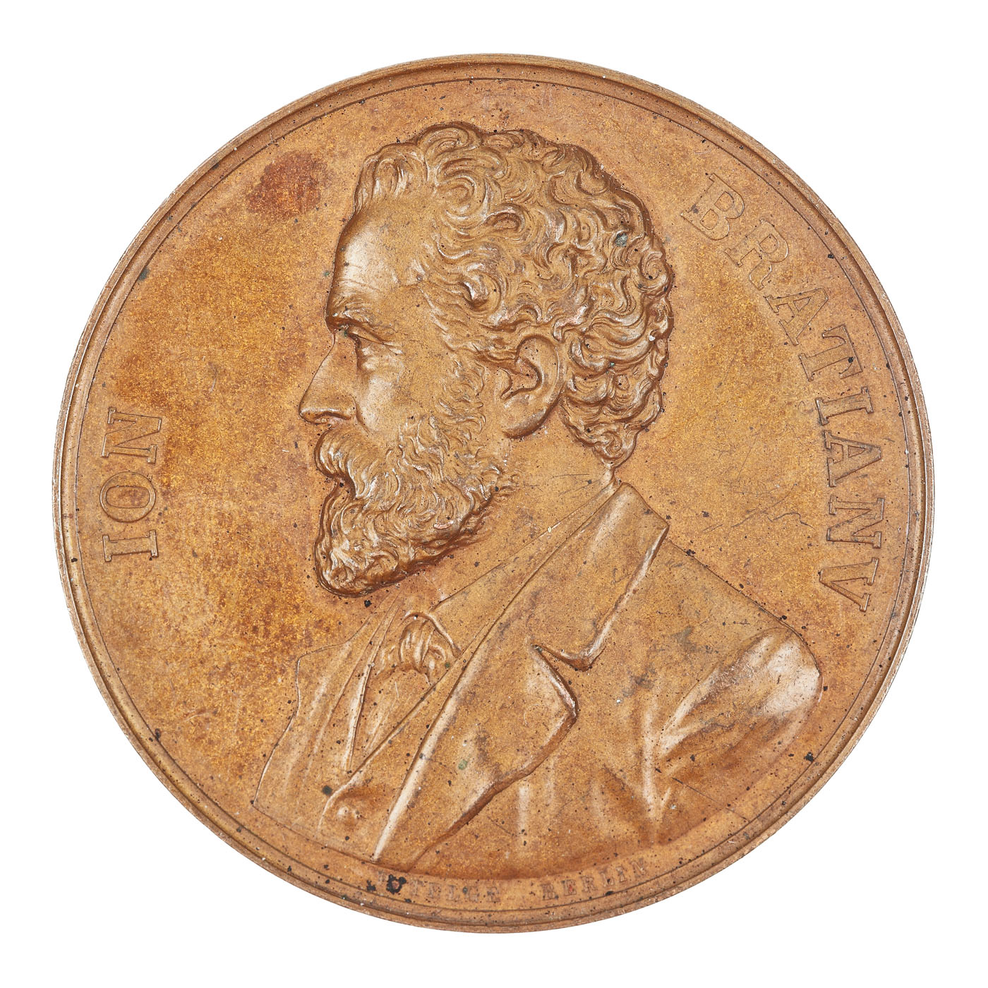 "Ion Brătianu" medal, engraver Paul Telge, 1891