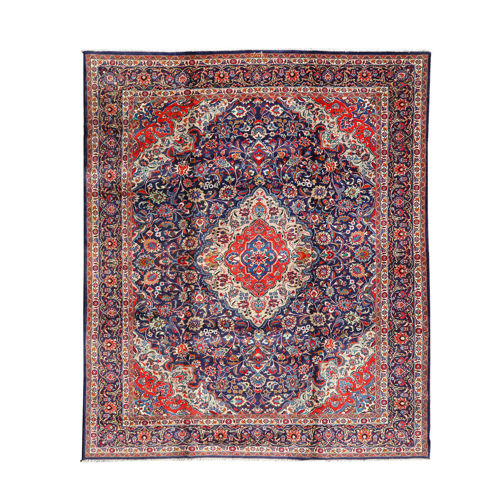 Kashmar wool rug, decorated with floral motifs, Iran, middle 20th century
