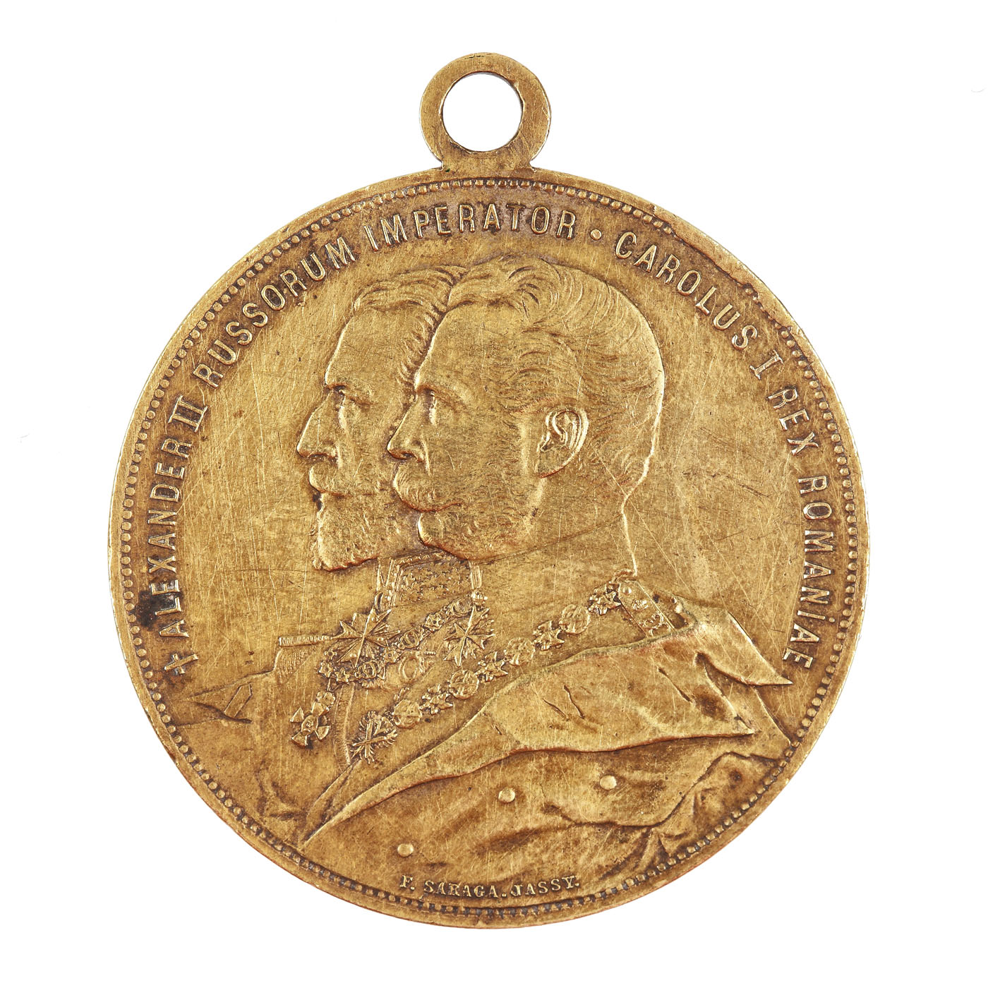 Medalia "În amintirea luării Griviței și a eliberării Bulgariei", gravor F. Șaraga, Iaşi, 1907