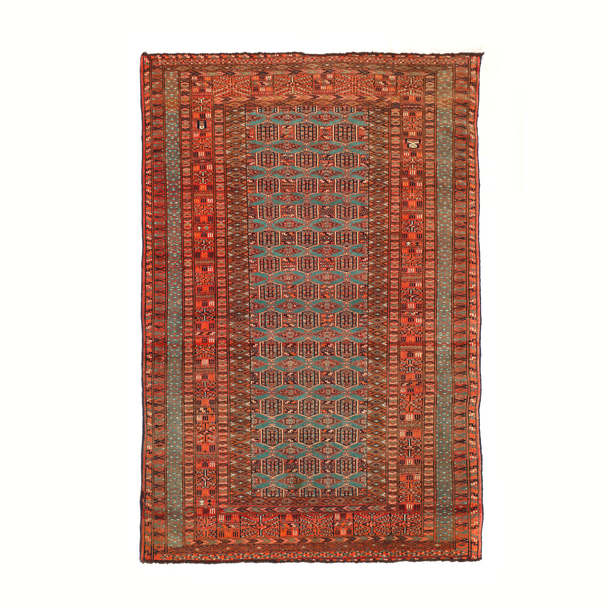Rarisim covor Tekke Turkoman din lână, regiunea Herat, Afghanistan, cca. 1850, piesă foarte rară, de colecție