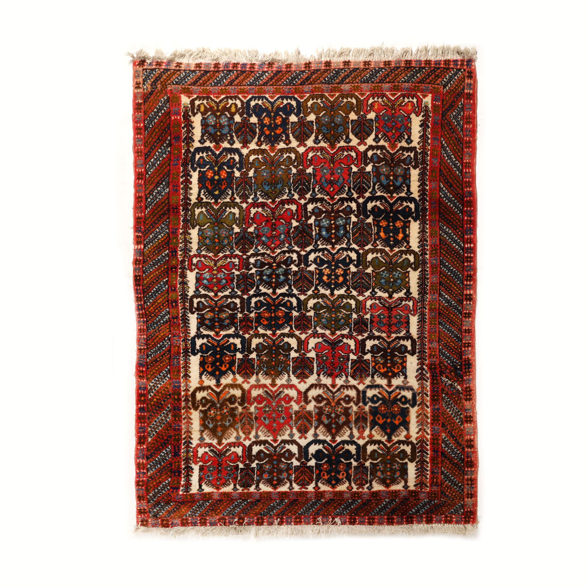 Covor Afshar din lână, decorat cu palmete, sudul Persiei, cca. 1920