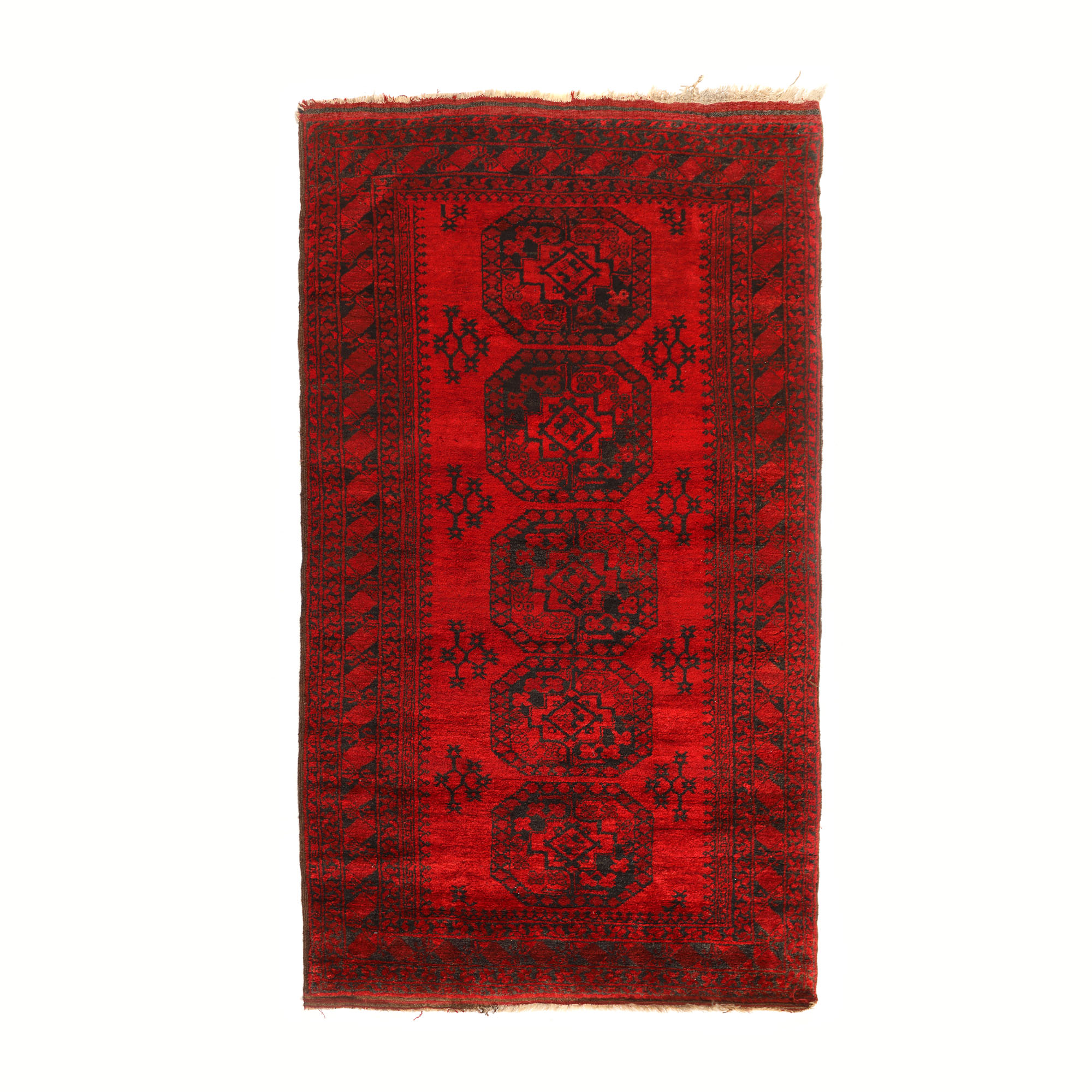 Ersari wool rug, decorated with five medallions, Afghanistan, approx. 1930-1940