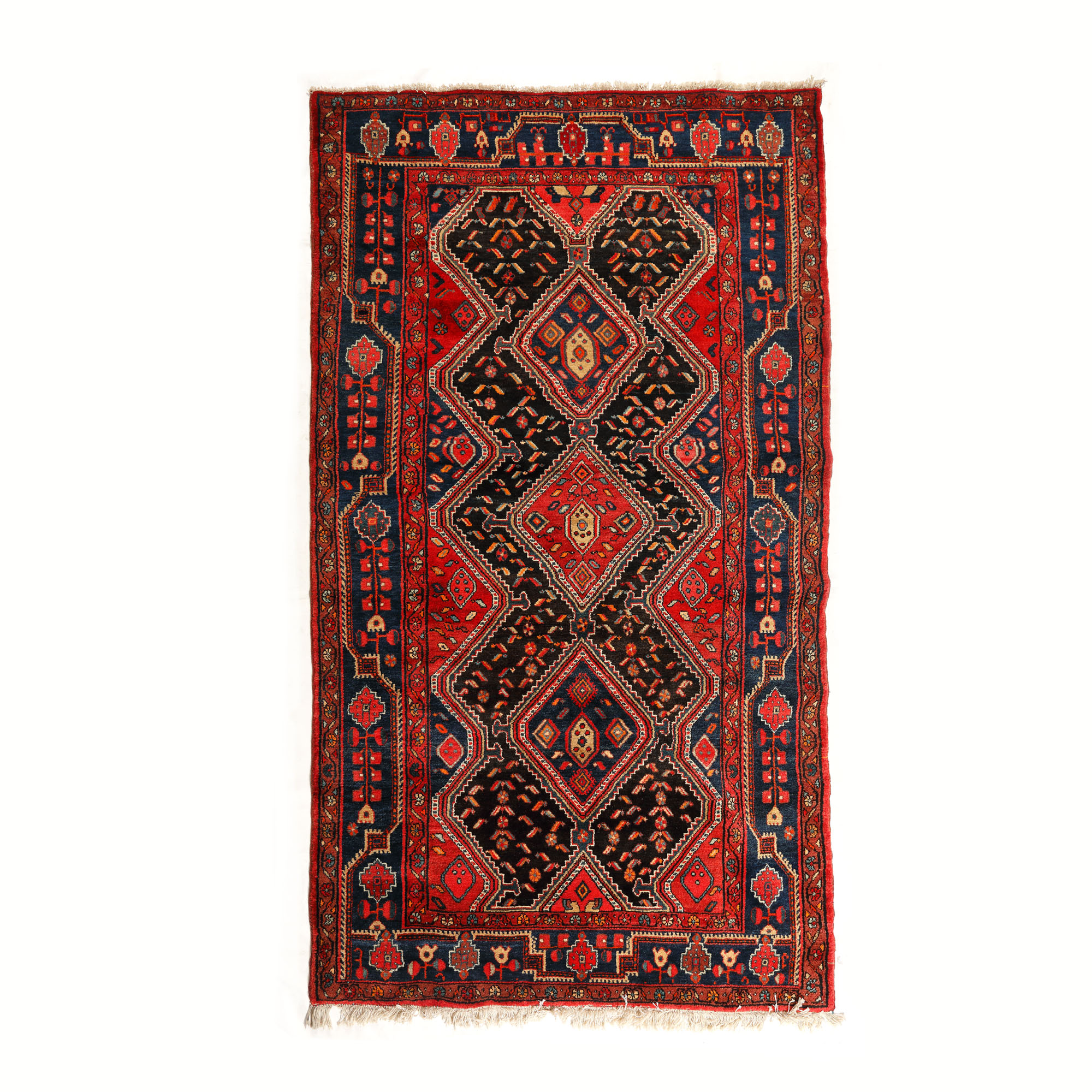 Shiraz wool rug, decorated with three central medallions, Iran, approx. 1920-1930