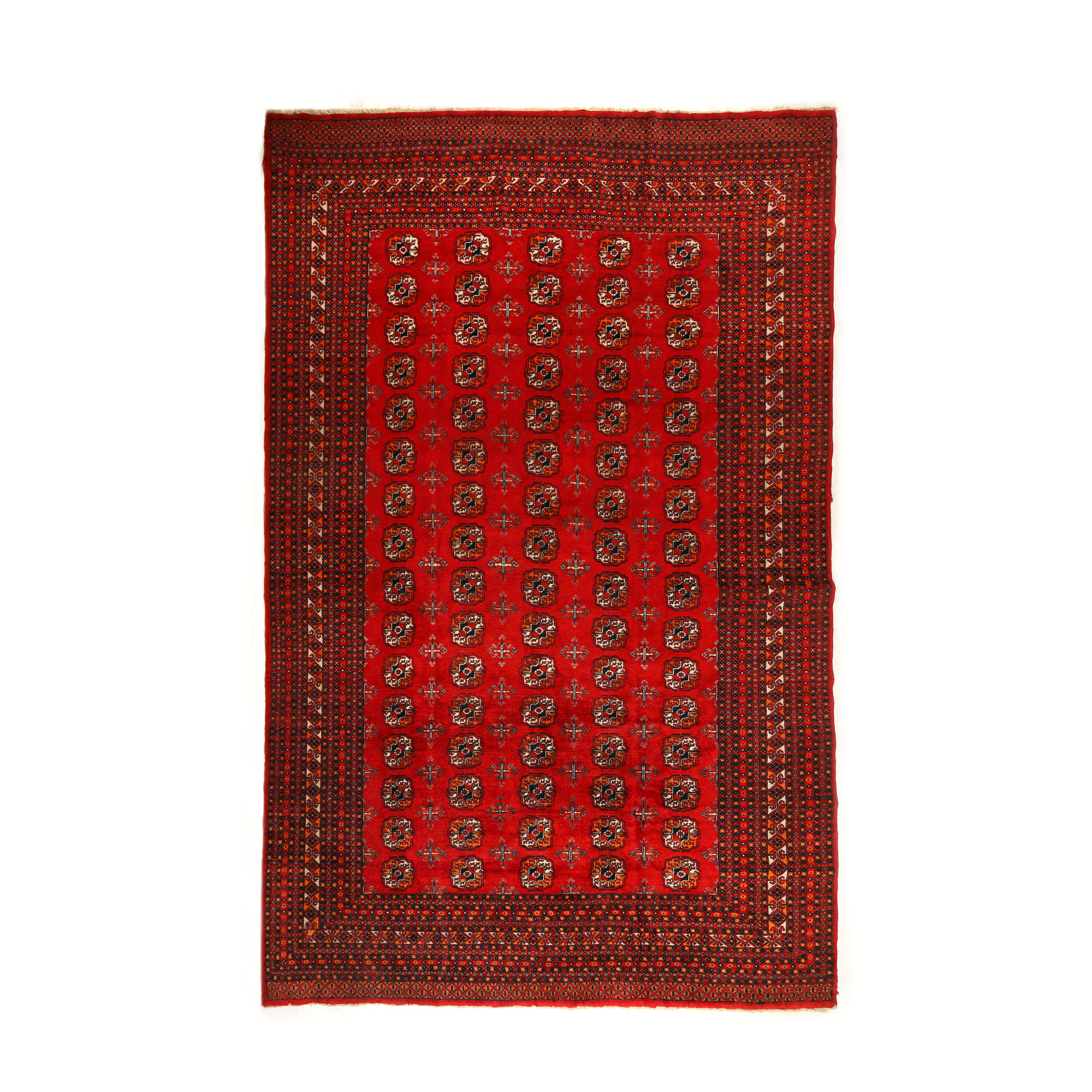 Tekke kork wool rug, decorated with specific medallions, Turkmenistan, approx. 1920-1930, Weinberg collection