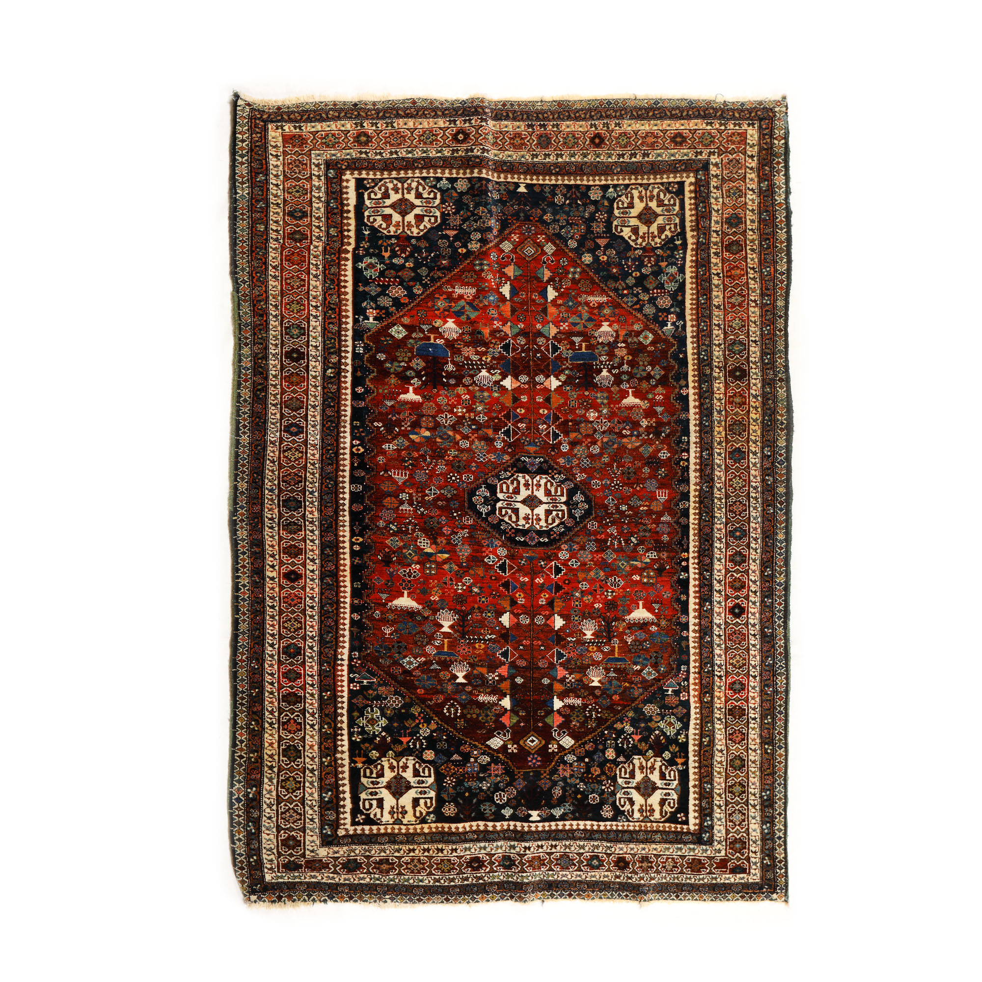 Covor Gashgai din lână pe urzeală de bumbac, Iran. cca. 1920