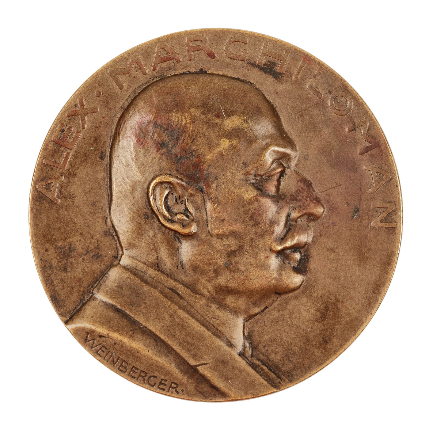 Alexandru Marghiloman homage medal, engraver Anton Weinberger, 1924